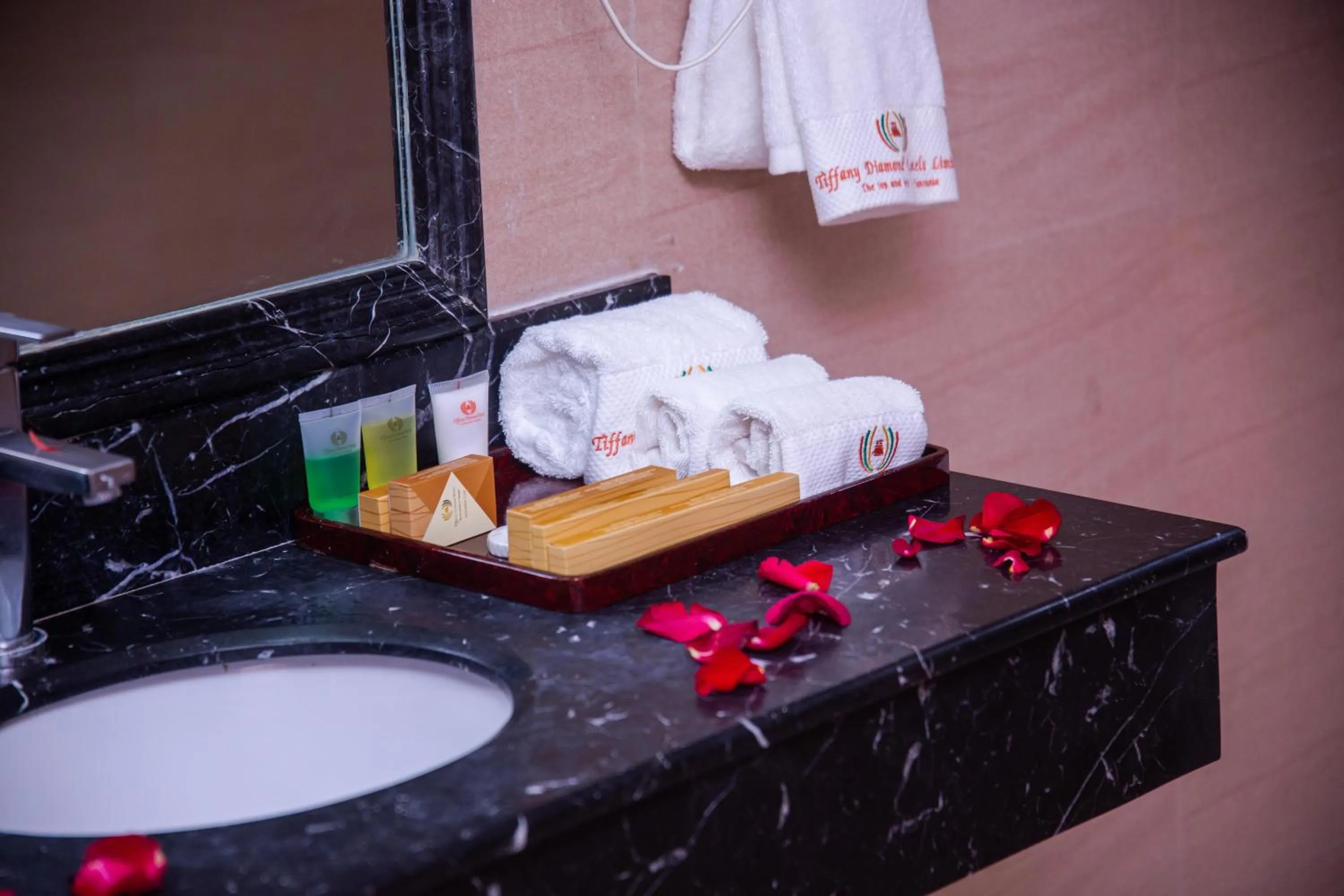 Bathroom in Tiffany Diamond Hotels Ltd - Indira Gandhi street