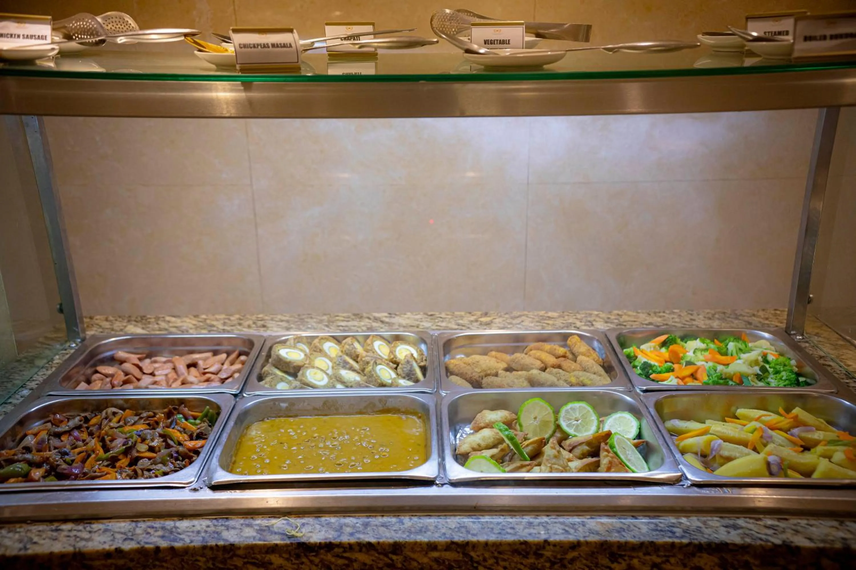 Buffet breakfast in Tiffany Diamond Hotels Ltd - Indira Gandhi street