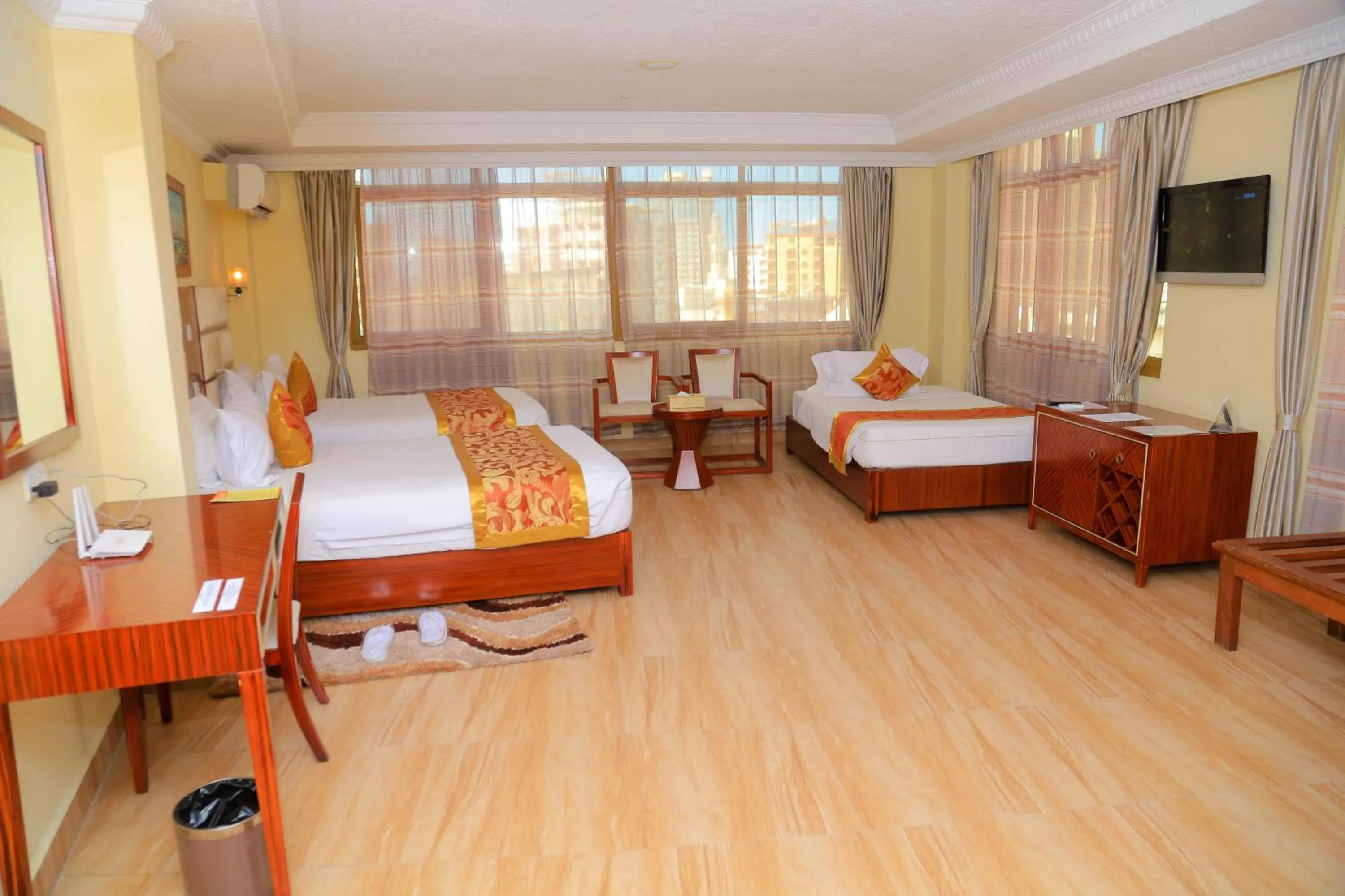 Photo of the whole room, Bed in Tiffany Diamond Hotels Ltd - Indira Gandhi street