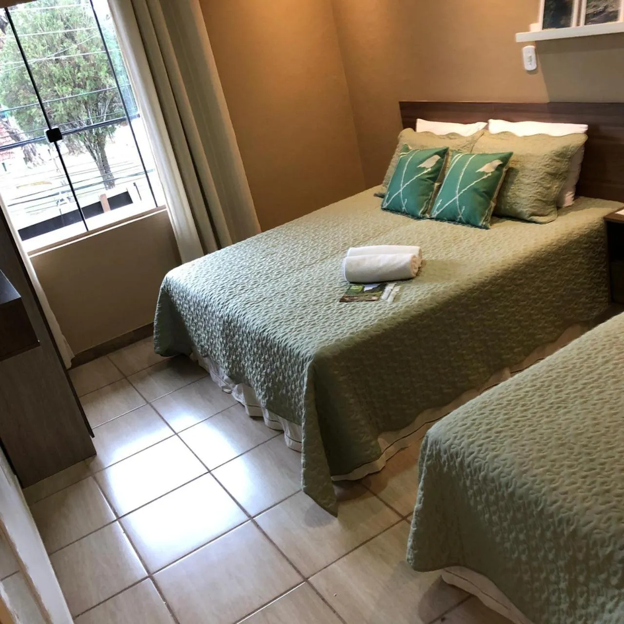 View (from property/room), Bed in Pousada Vó Celina