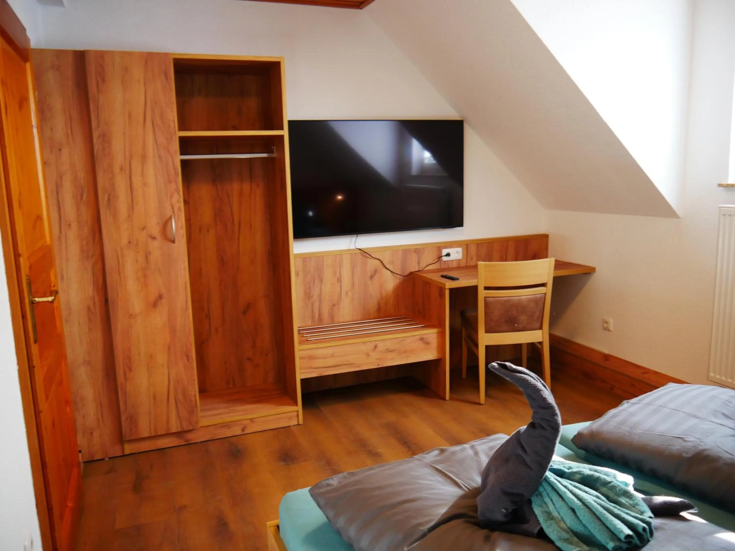 Bed in Heuhotel und Gästehaus Kohlstädt