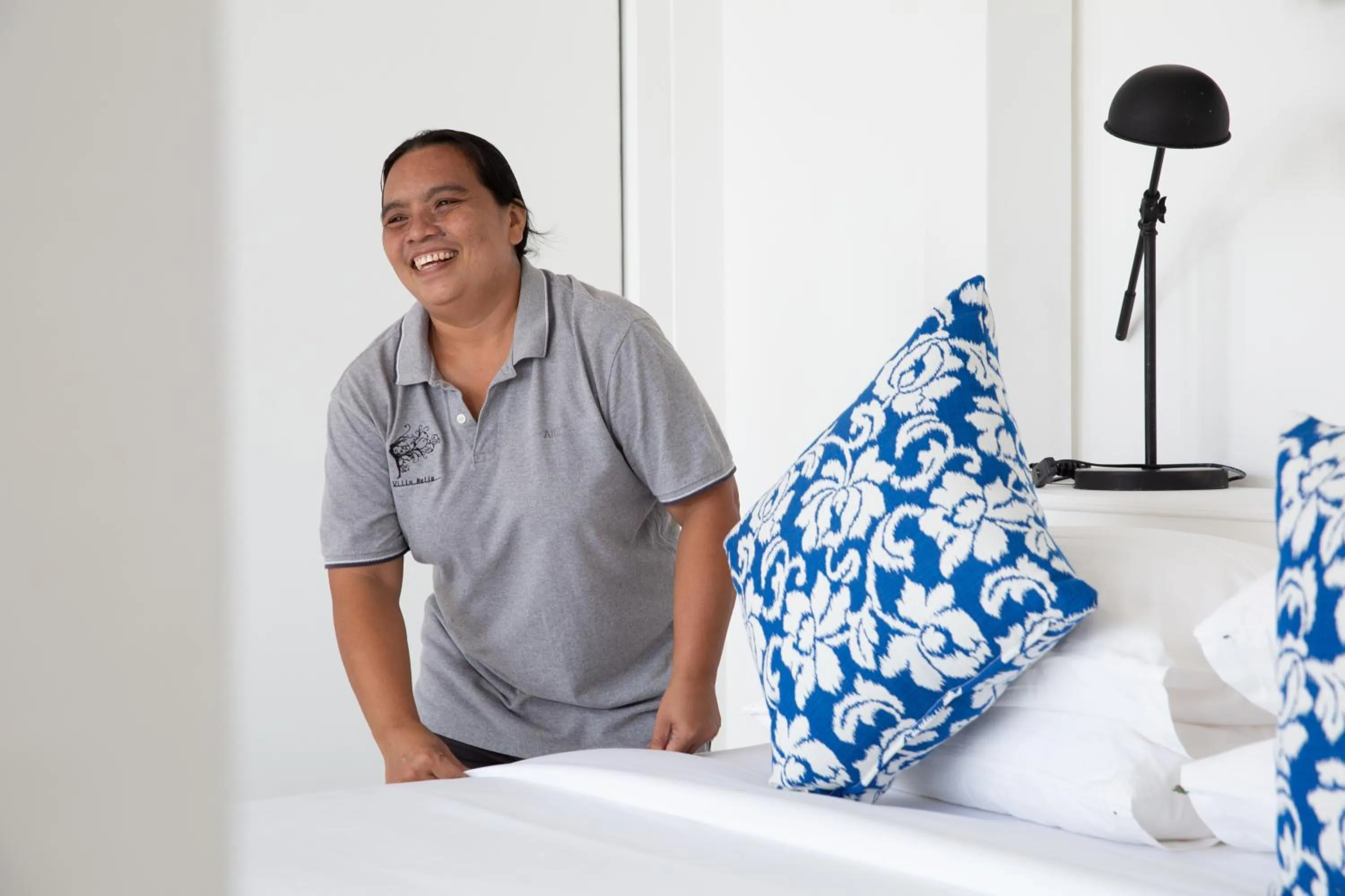 Bed in Villa Belle - fully serviced private sea view villa with an award winning in-house cook