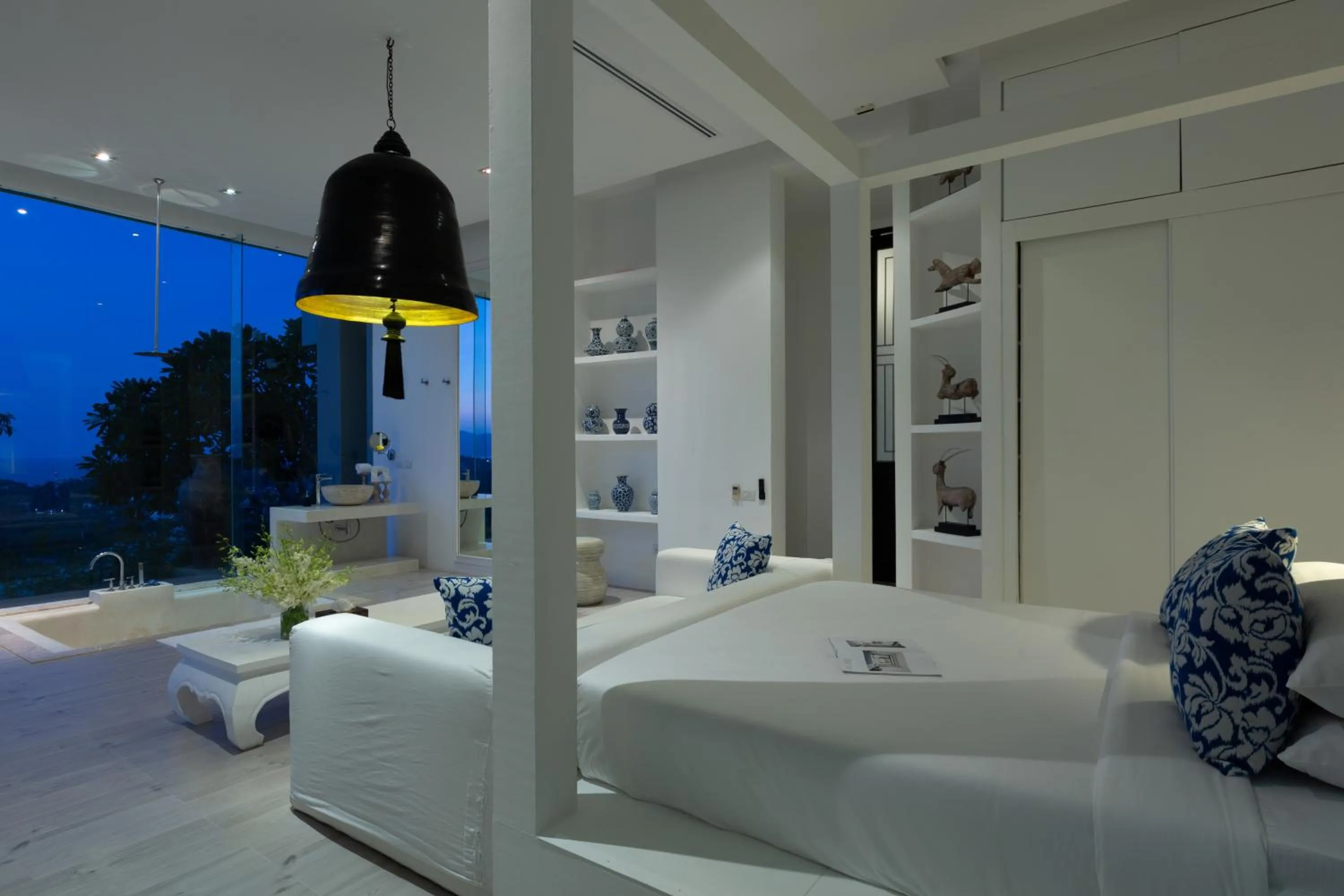 Bed in Villa Belle - fully serviced private sea view villa with an award winning in-house cook