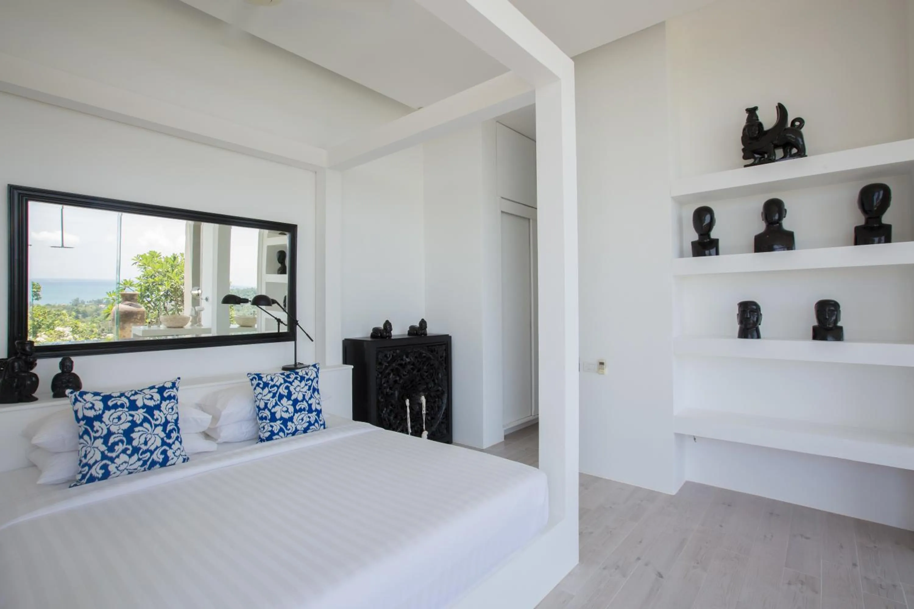Bed in Villa Belle - fully serviced private sea view villa with an award winning in-house cook