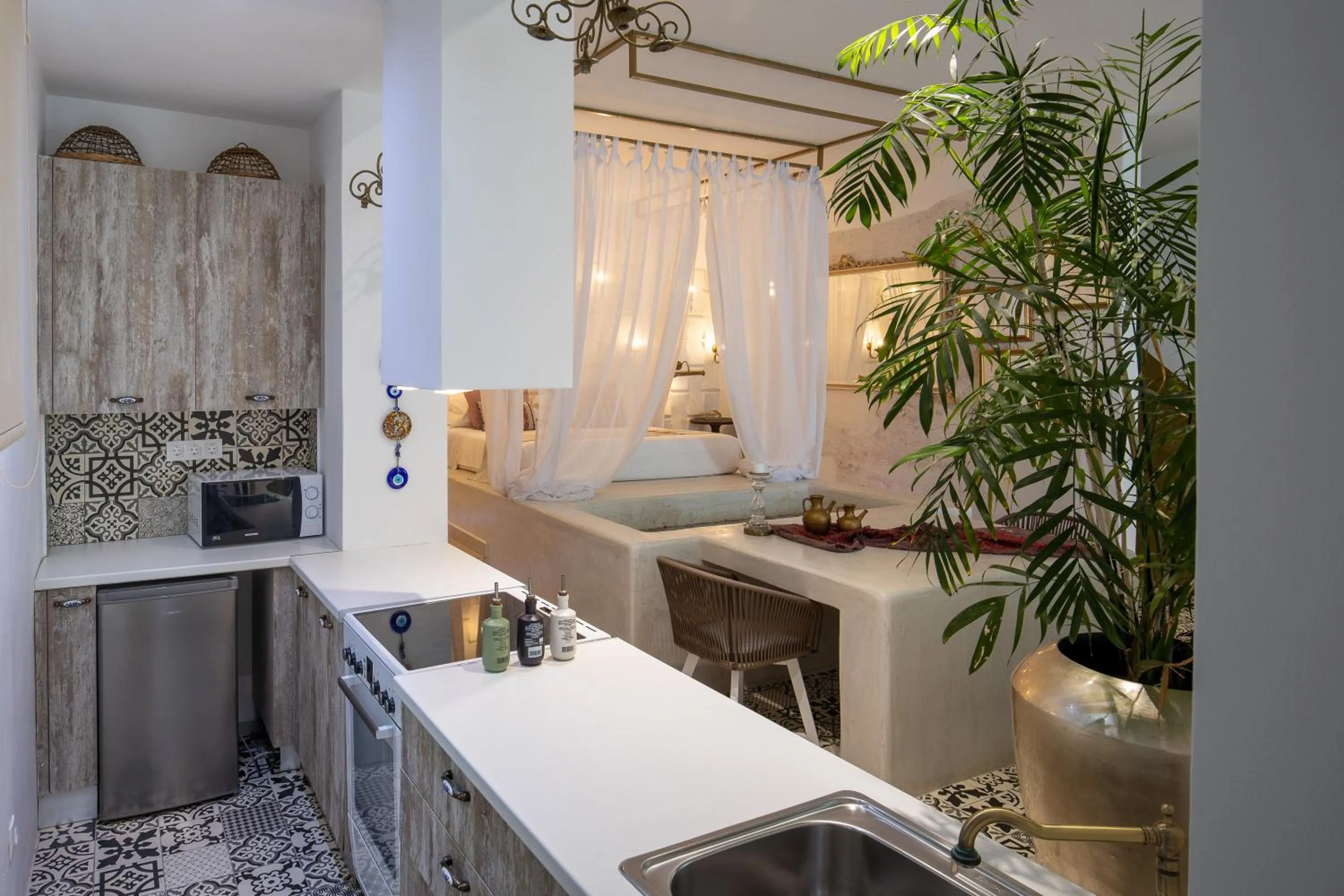 Kitchen or kitchenette in Kouros Exclusive Hotel & Suites - Adults Only