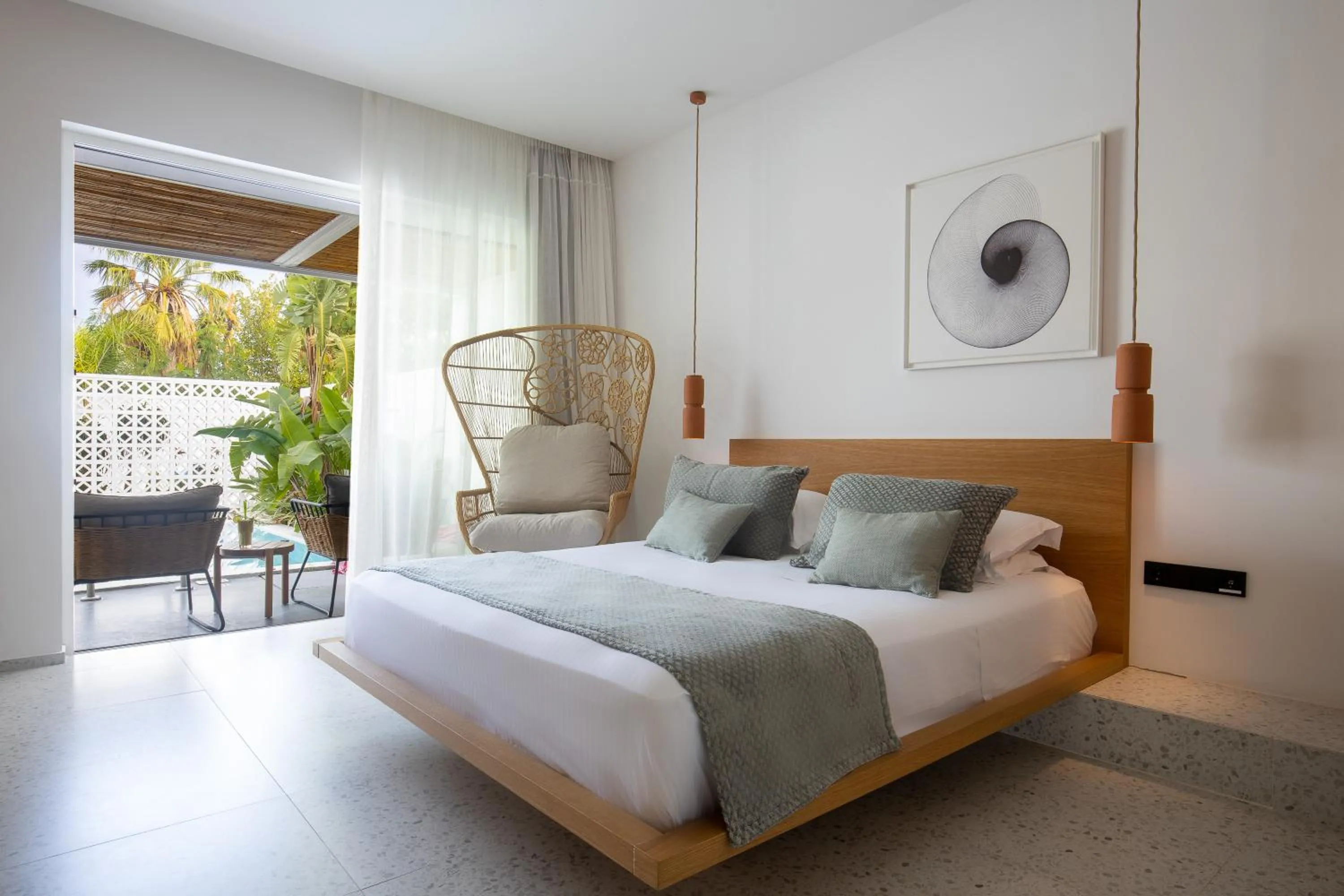 Balcony/Terrace, Bed in Kouros Exclusive Hotel & Suites - Adults Only