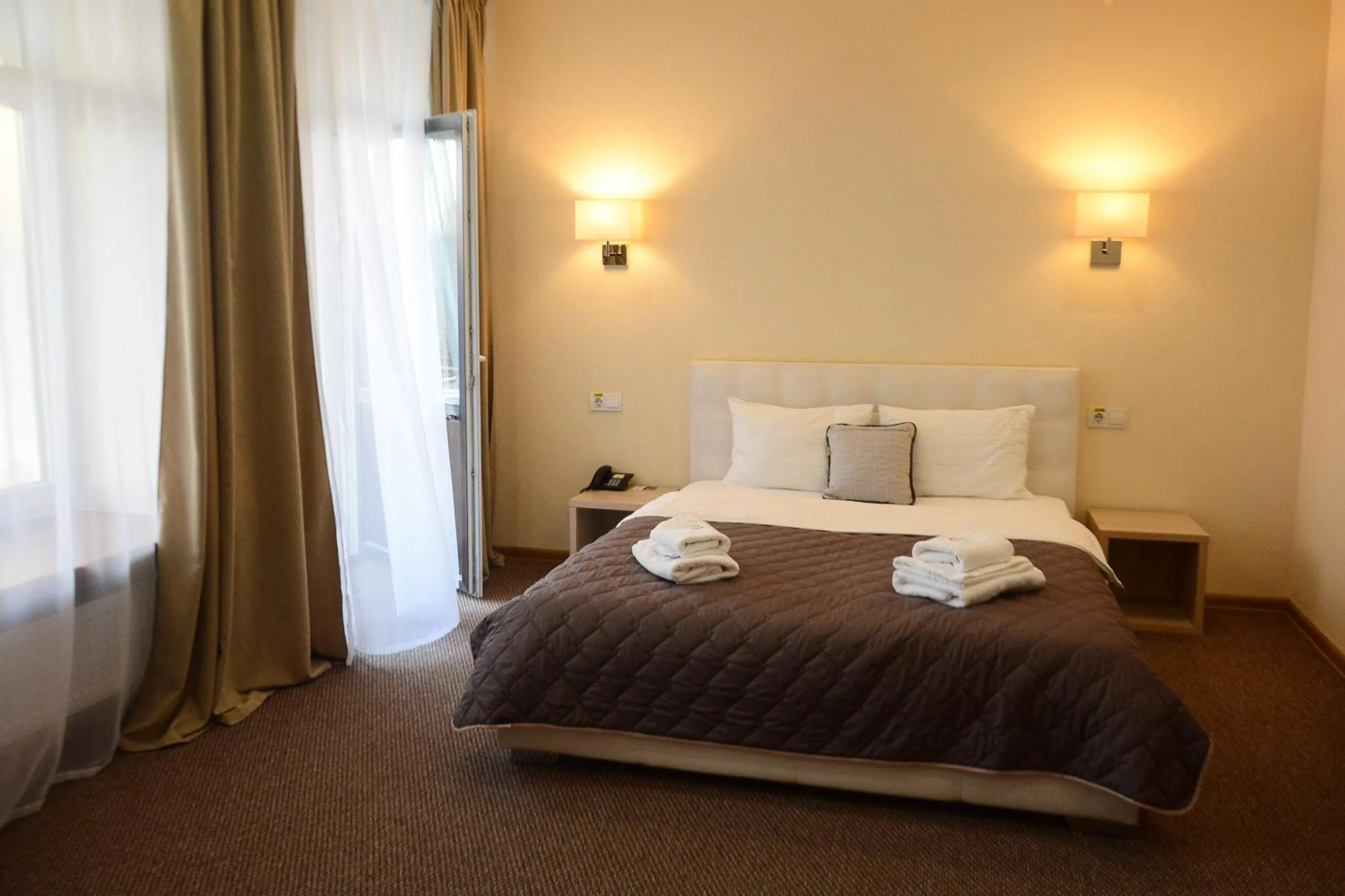 Bed in Hotel Voskresensky