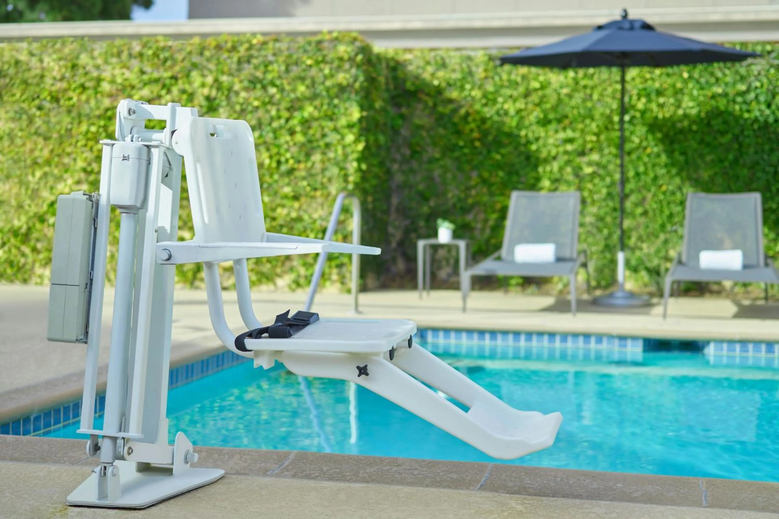 Swimming pool in Courtyard Culver City Los Angeles