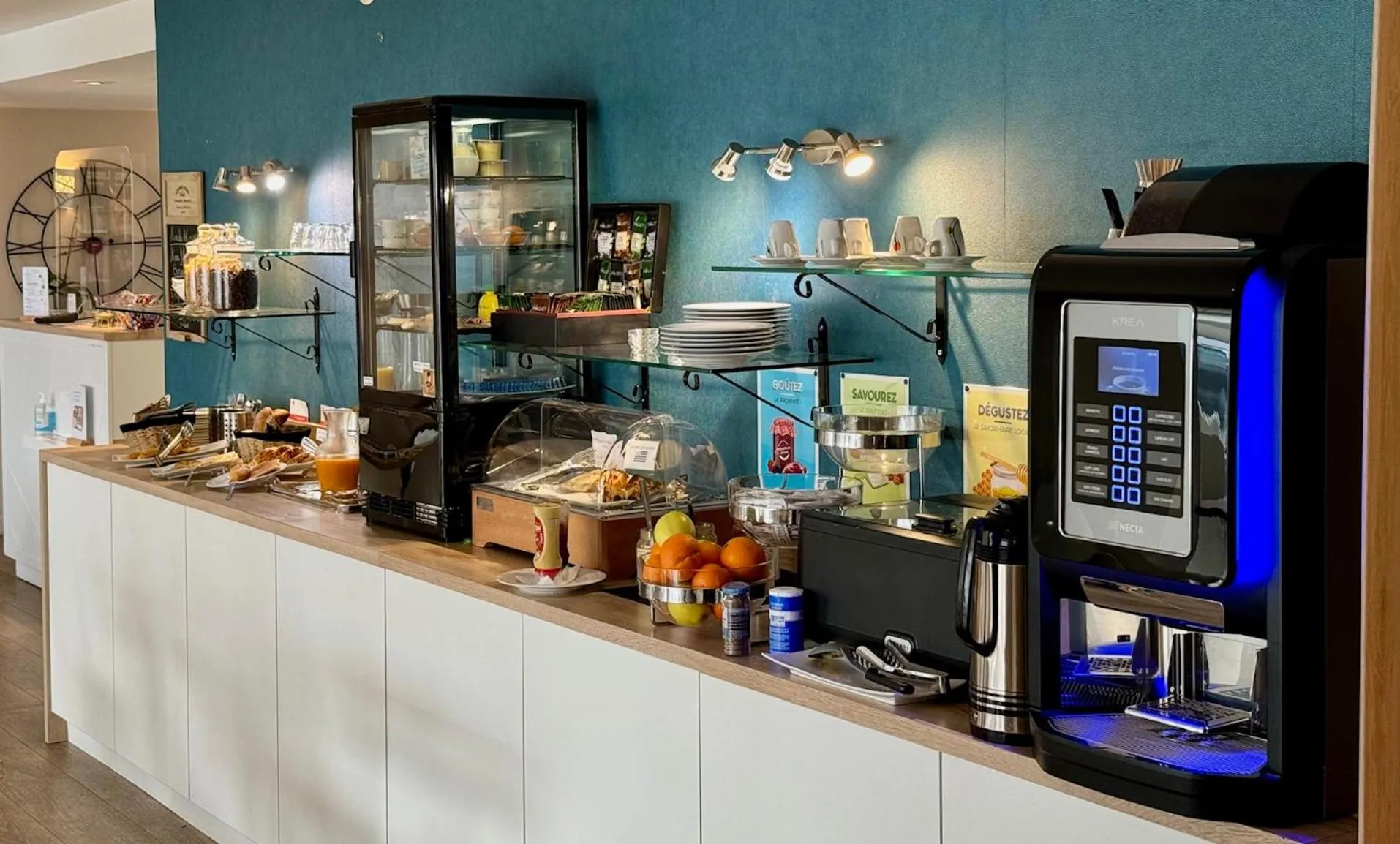 Buffet breakfast in Brit Hotel Les Alizes