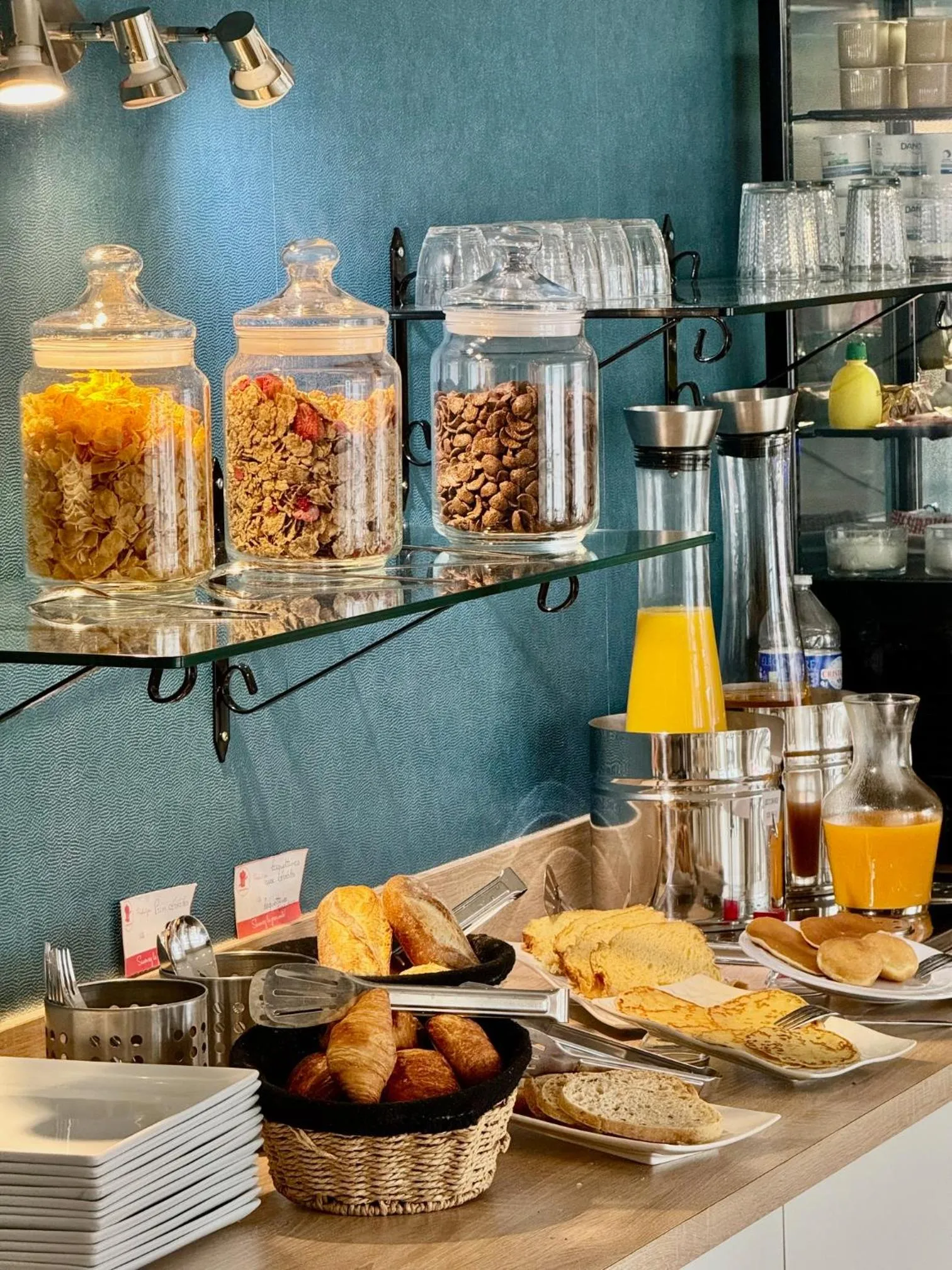 Buffet breakfast in Brit Hotel Les Alizes