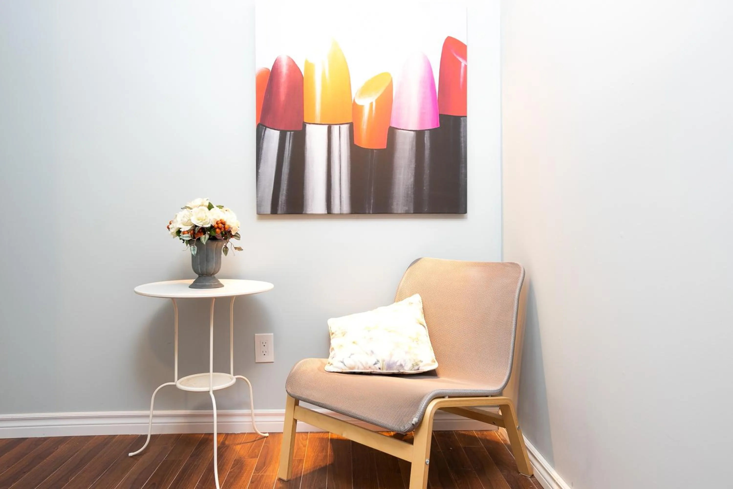 Seating area in Lily's garden