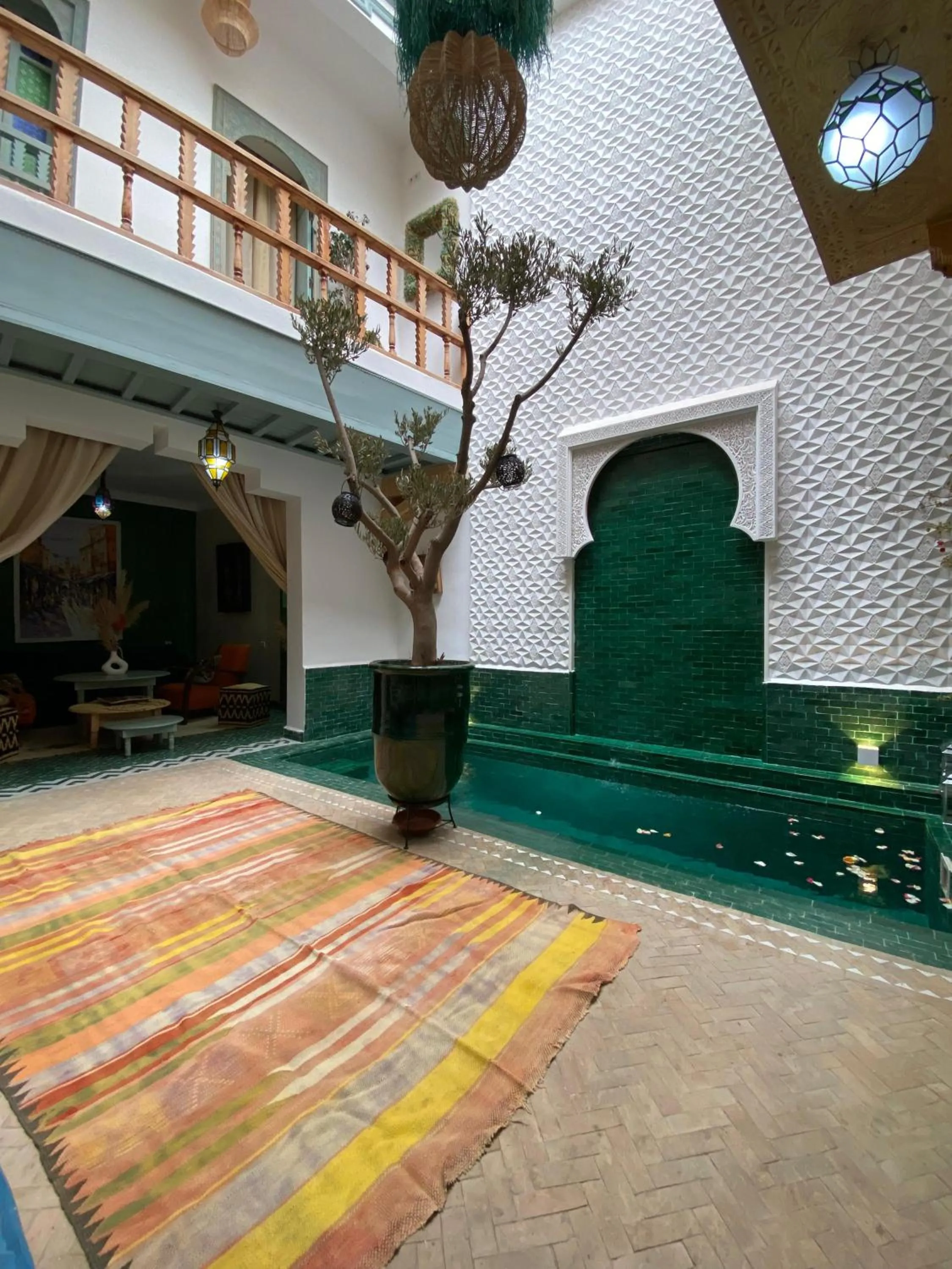 Pool view in Riad 7 Saints