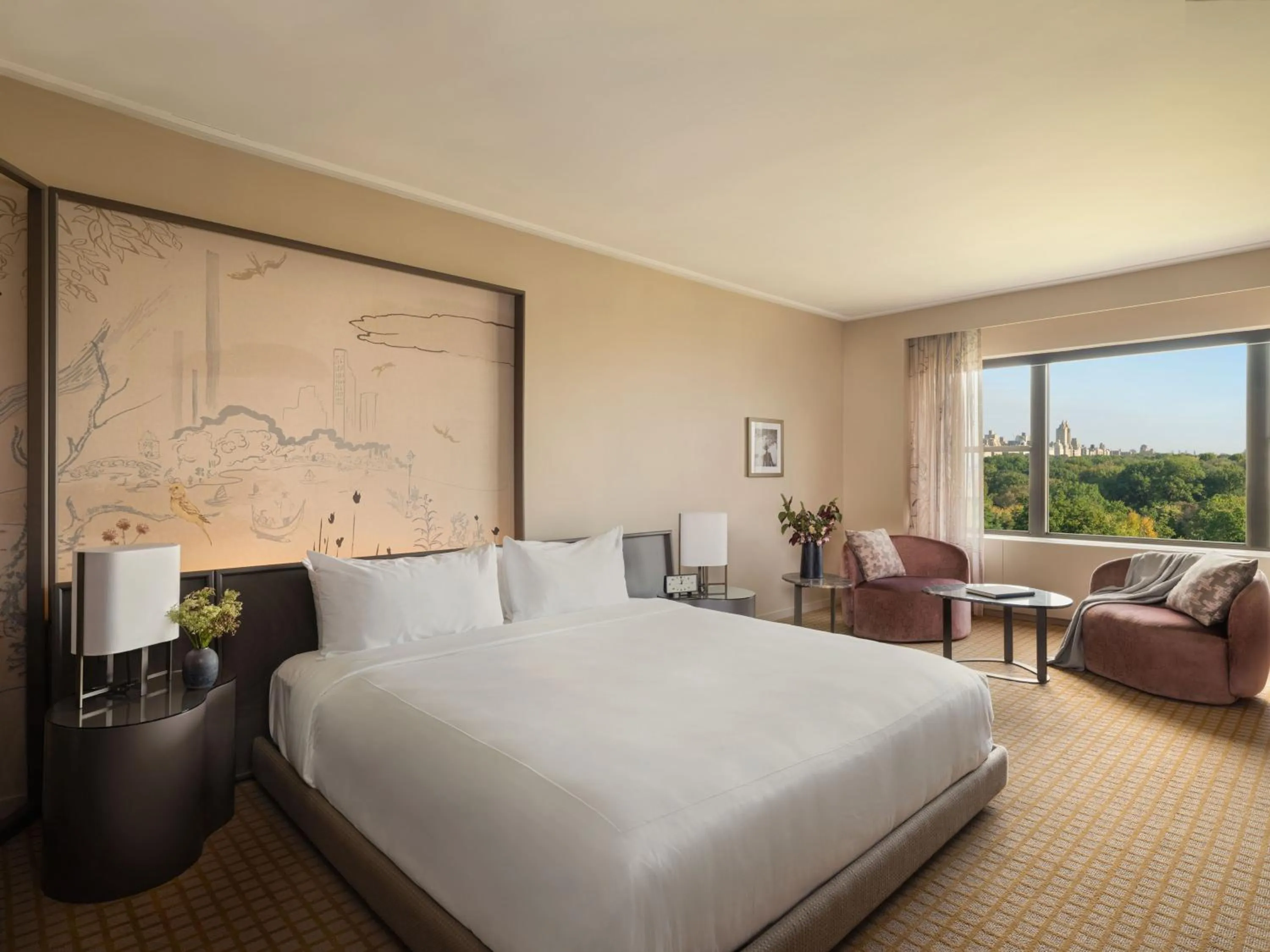 Landmark view, Bed in Park Lane New York