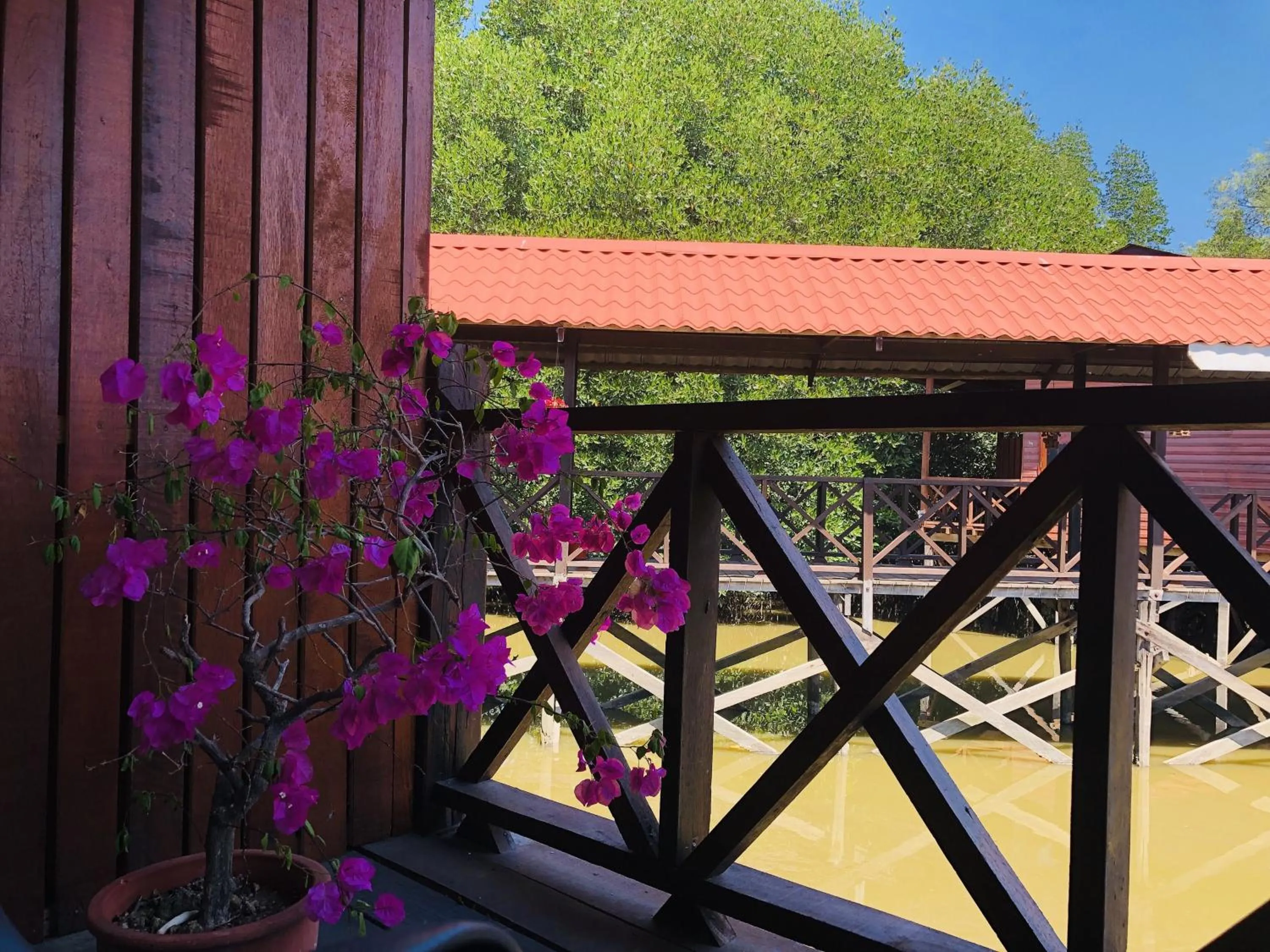 Balcony/Terrace in Gayang Friendly Water House Homestay