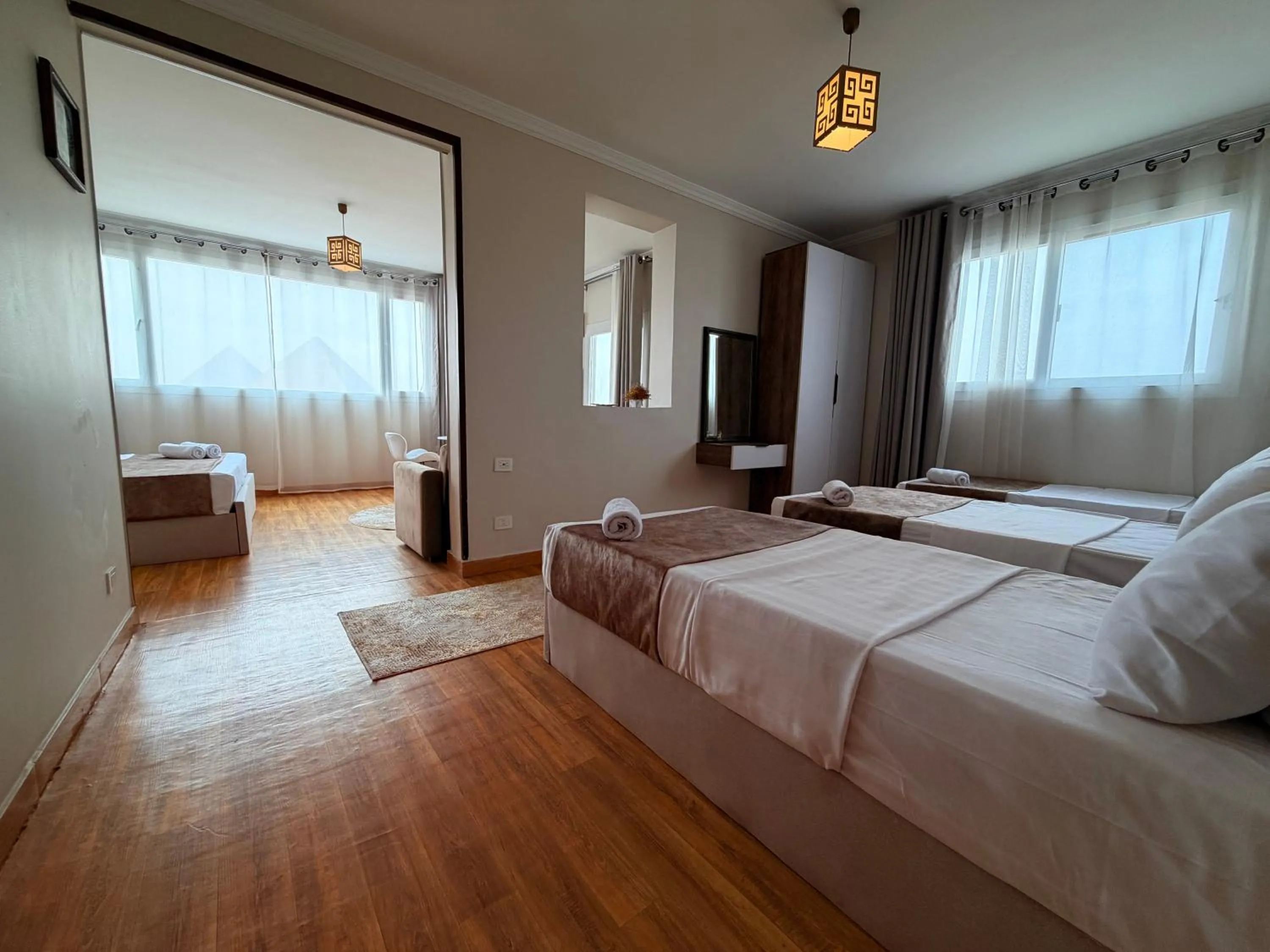 Photo of the whole room, Bed in Eco green pyramids hotel