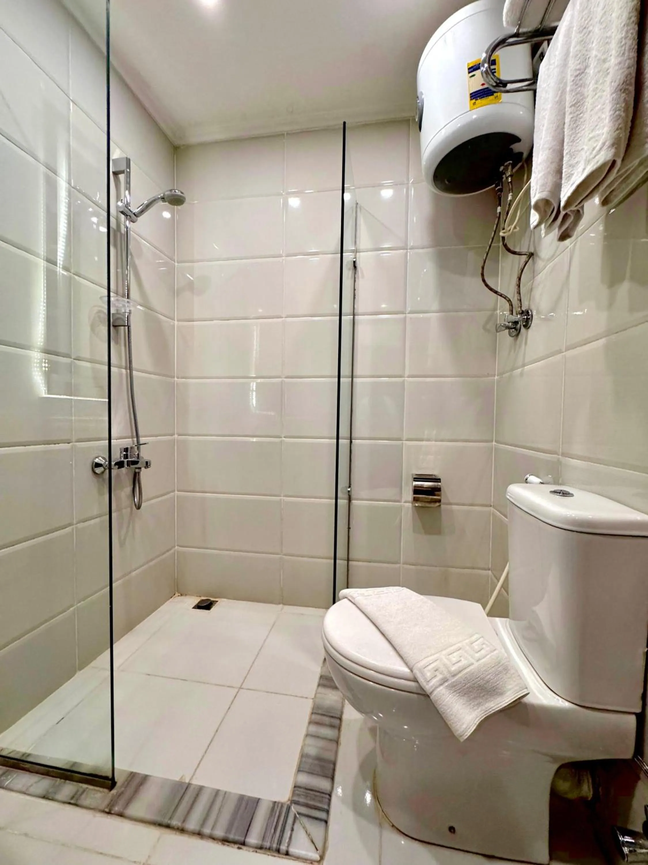 Shower in PYRAMIDS TOWER Inn