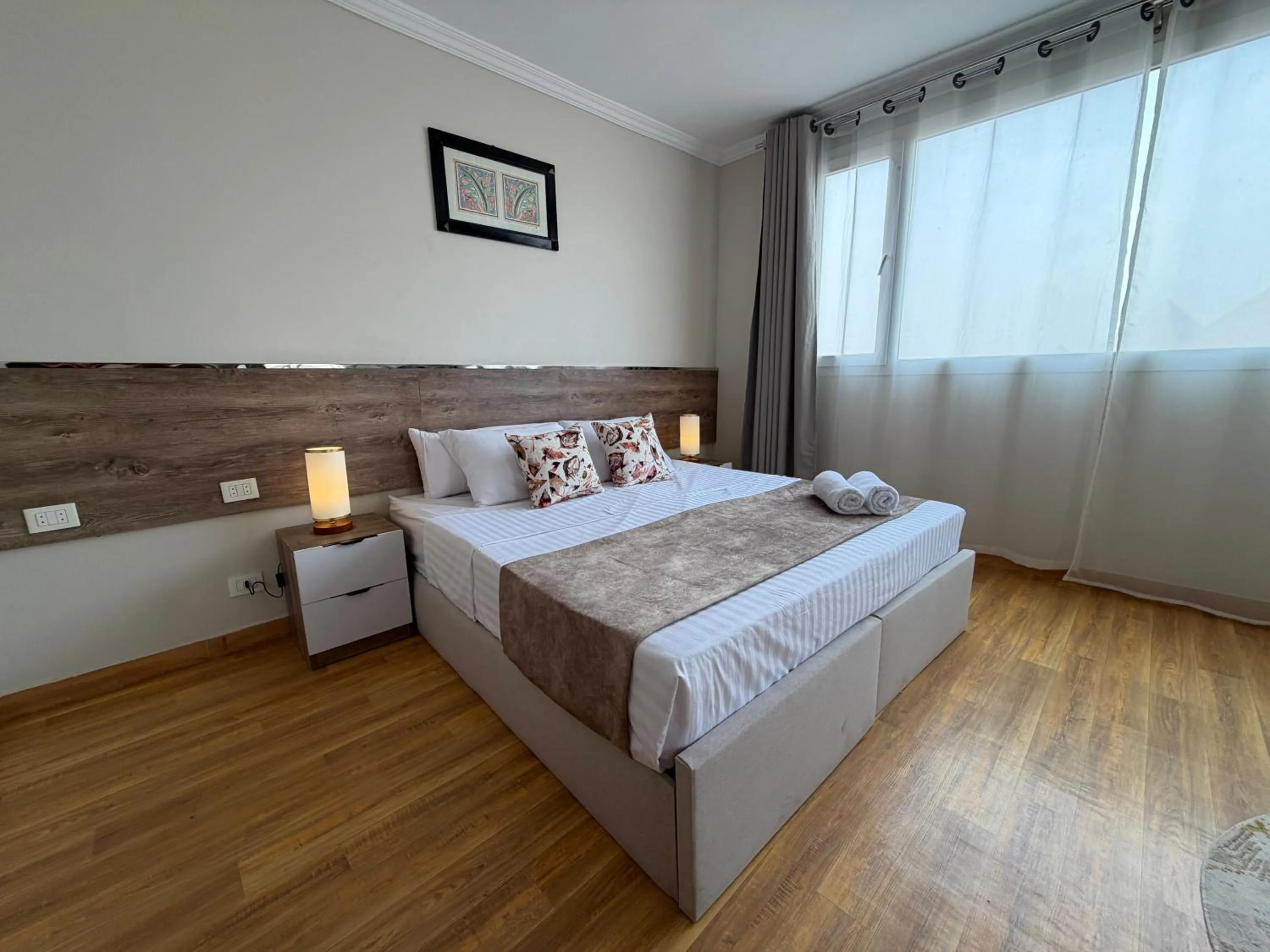 Bed in Eco green pyramids hotel