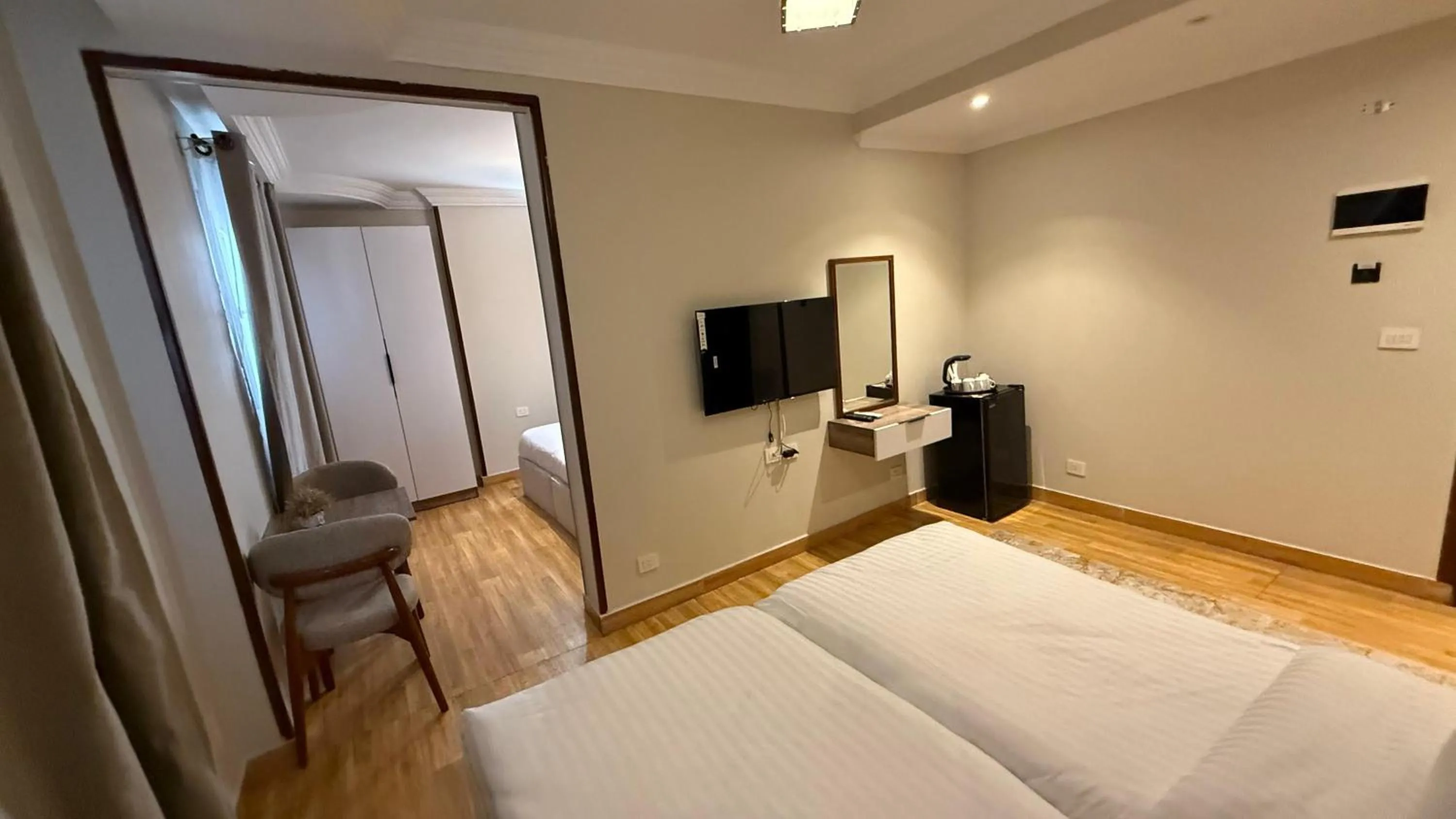 Bed in Eco green pyramids hotel