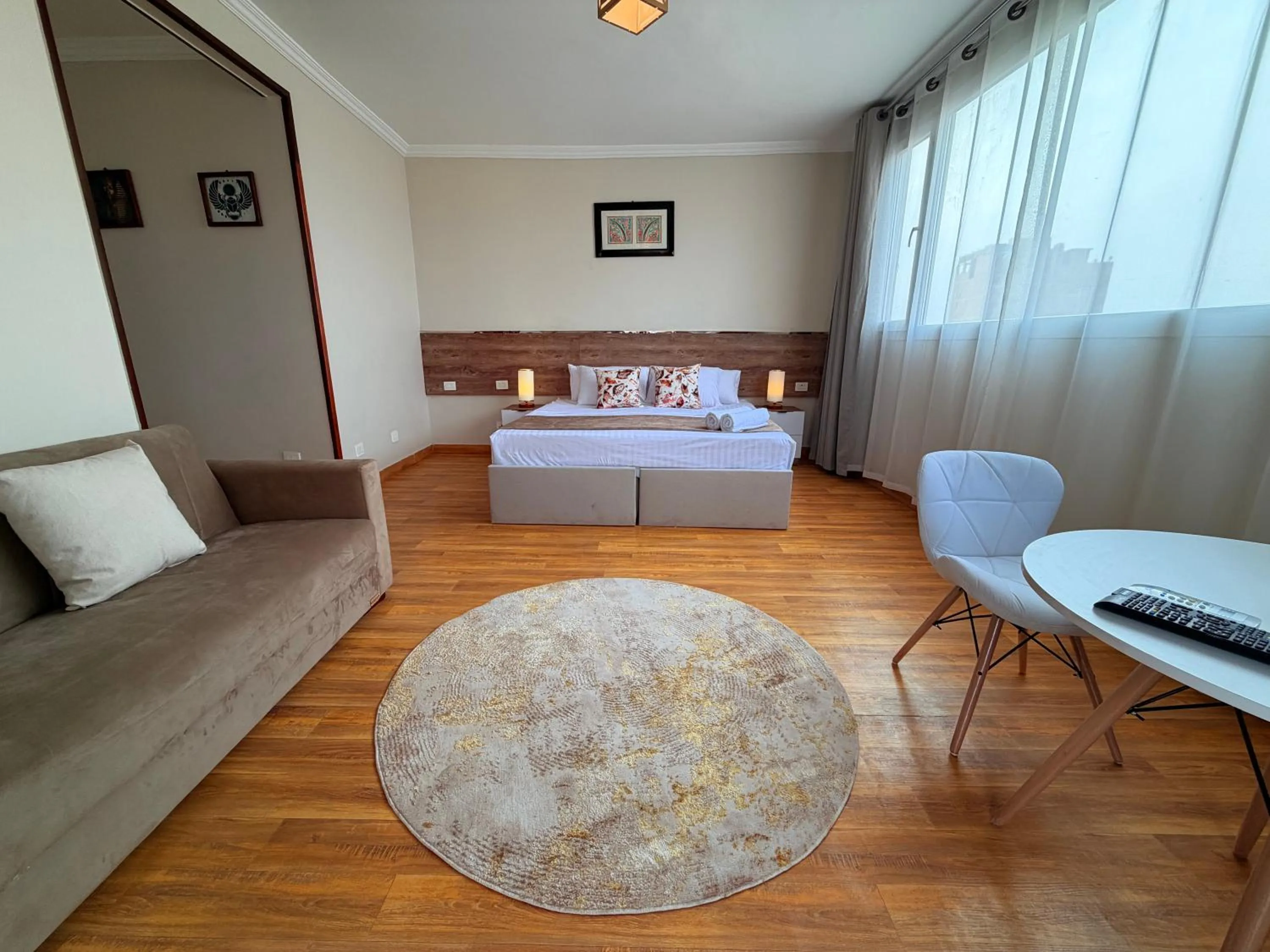 Photo of the whole room, Bed in Eco green pyramids hotel