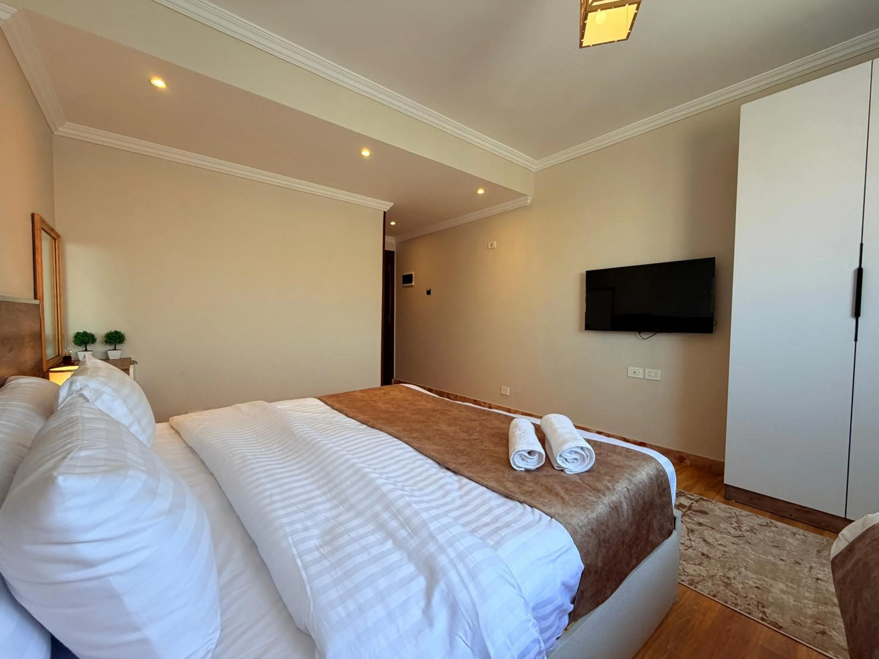 Bed in Eco green pyramids hotel