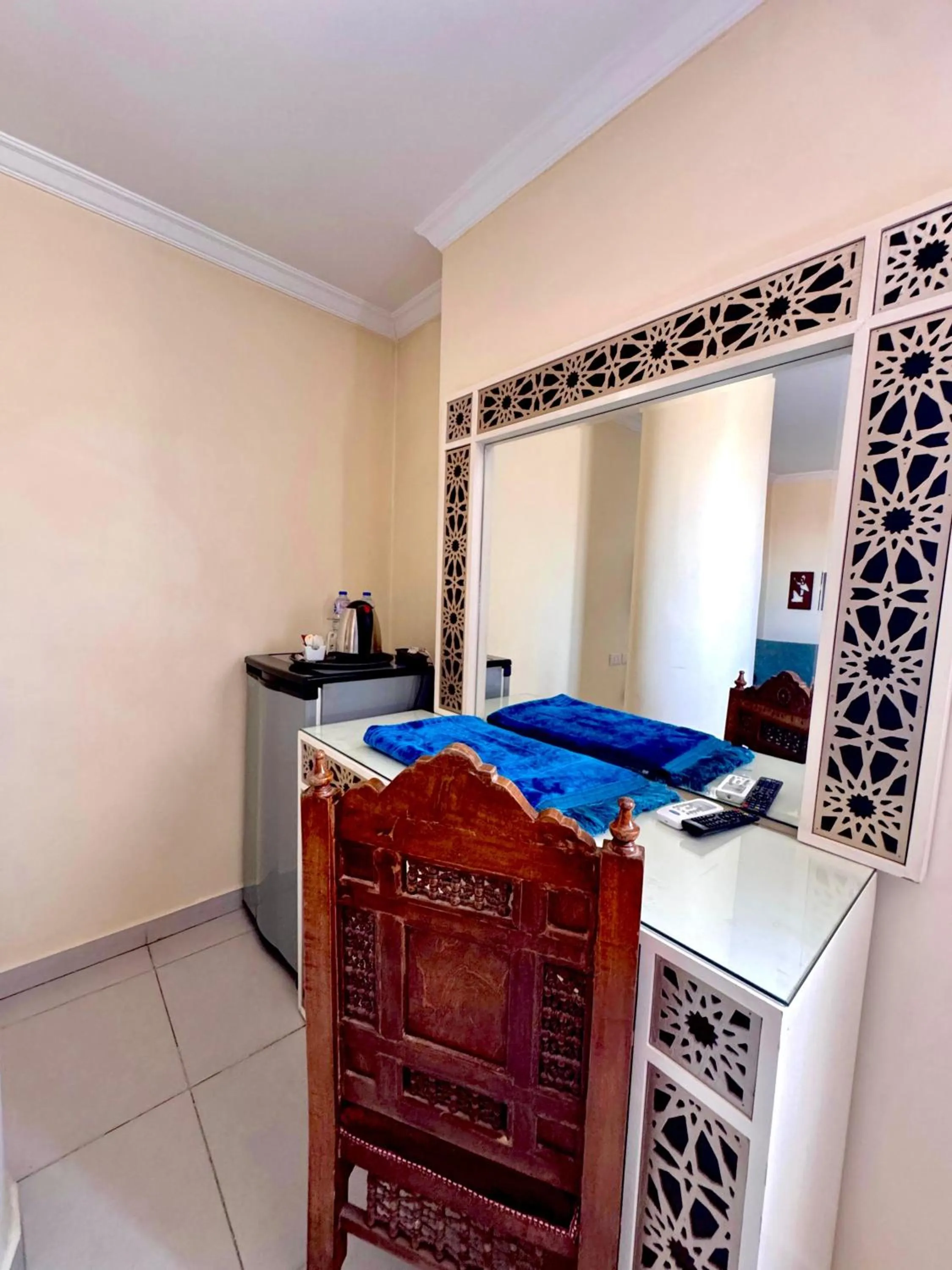 Bed in PYRAMIDS TOWER Inn