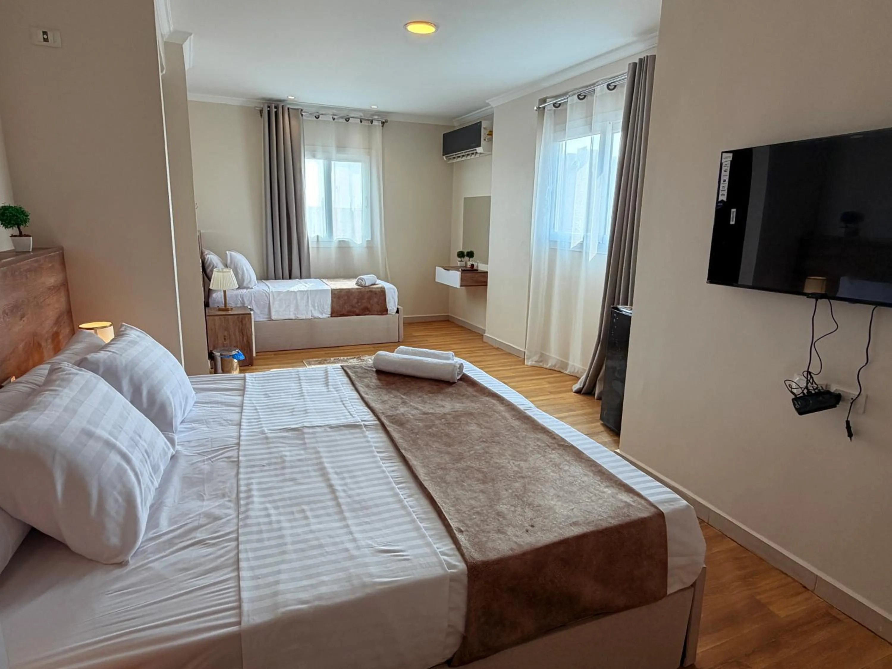 Photo of the whole room, Bed in Eco green pyramids hotel