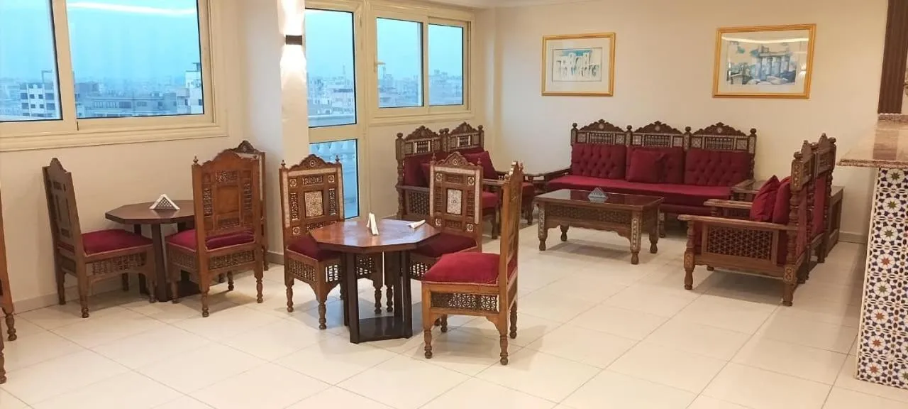 Seating area in Eco green pyramids hotel