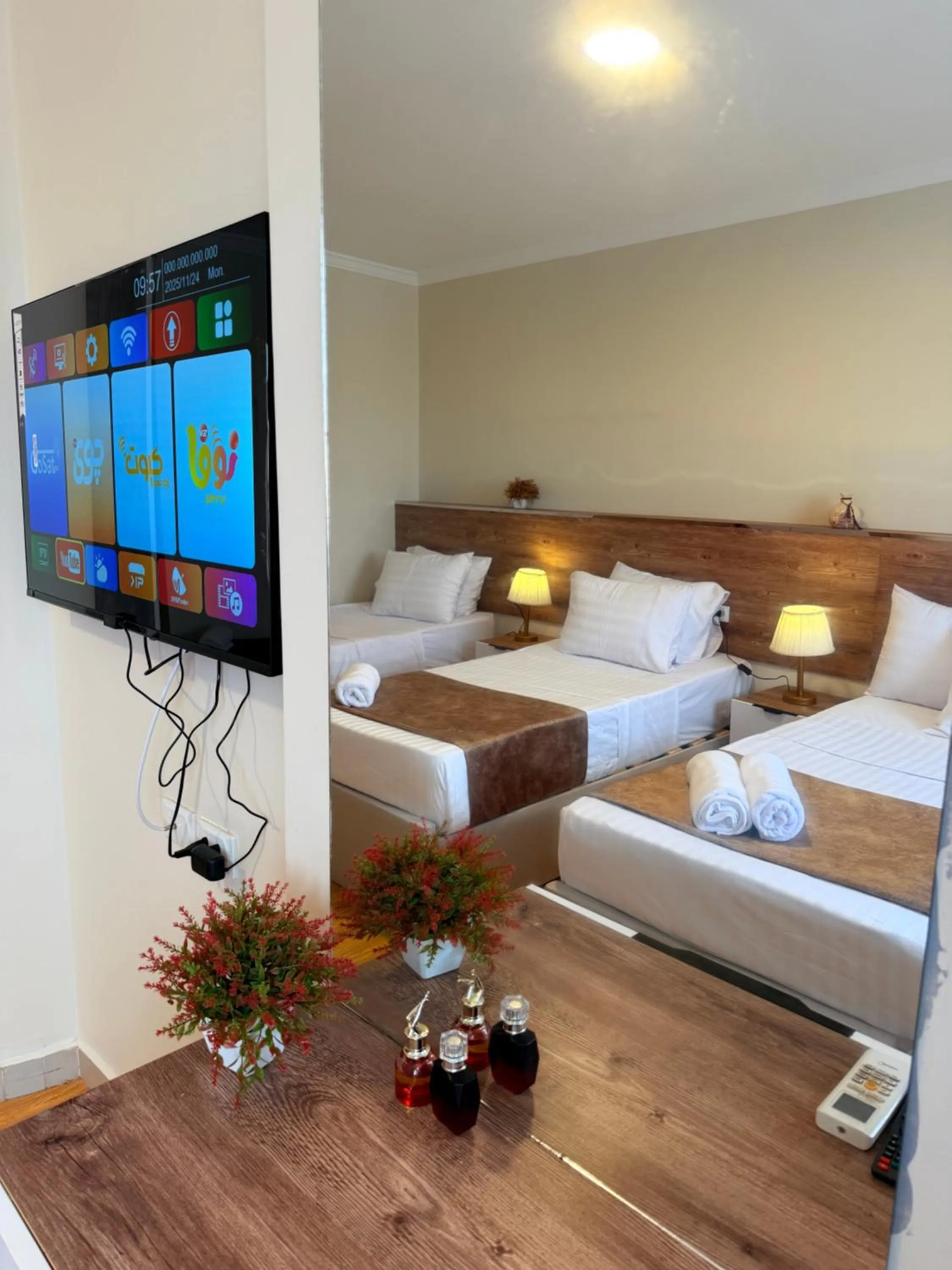 TV and multimedia, Bed in Eco green pyramids hotel