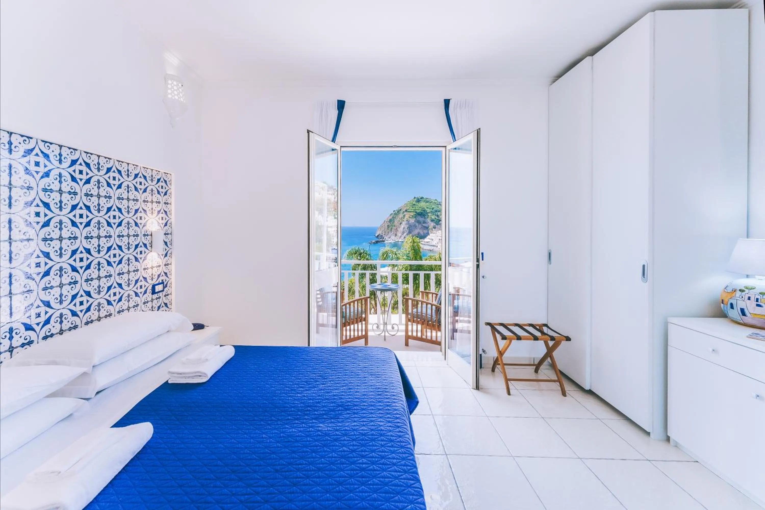 Bed in Hotel Ferdinando Beach & Thermal Spa