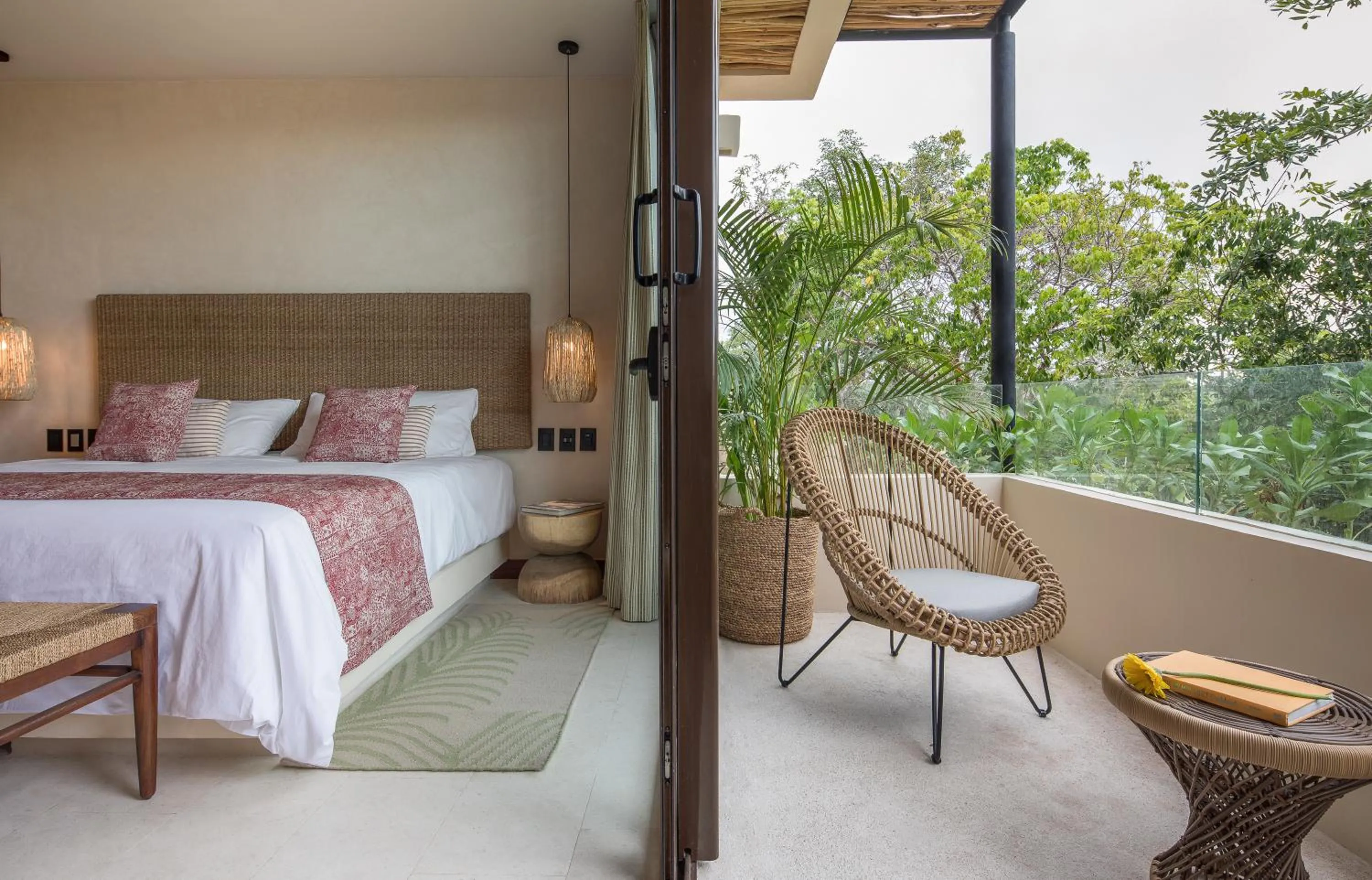 Balcony/Terrace, Bed in Copal Tulum Hotel