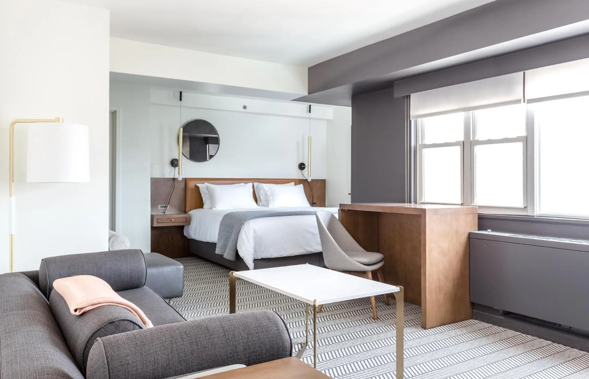 Seating area, Bed in ARC HOTEL Washington DC, Georgetown