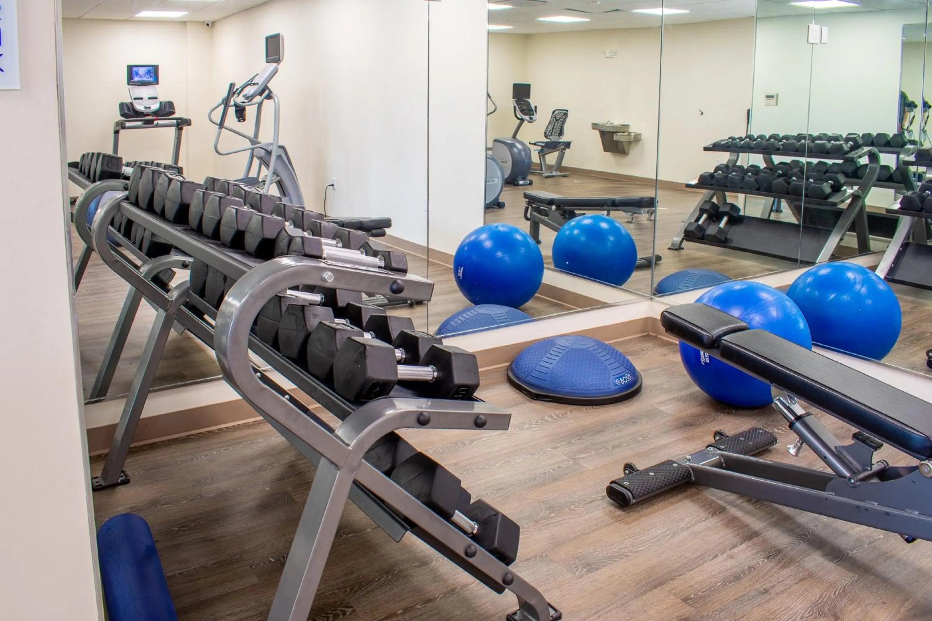 Fitness centre/facilities in Holiday Inn Express & Suites - Yorkville by IHG