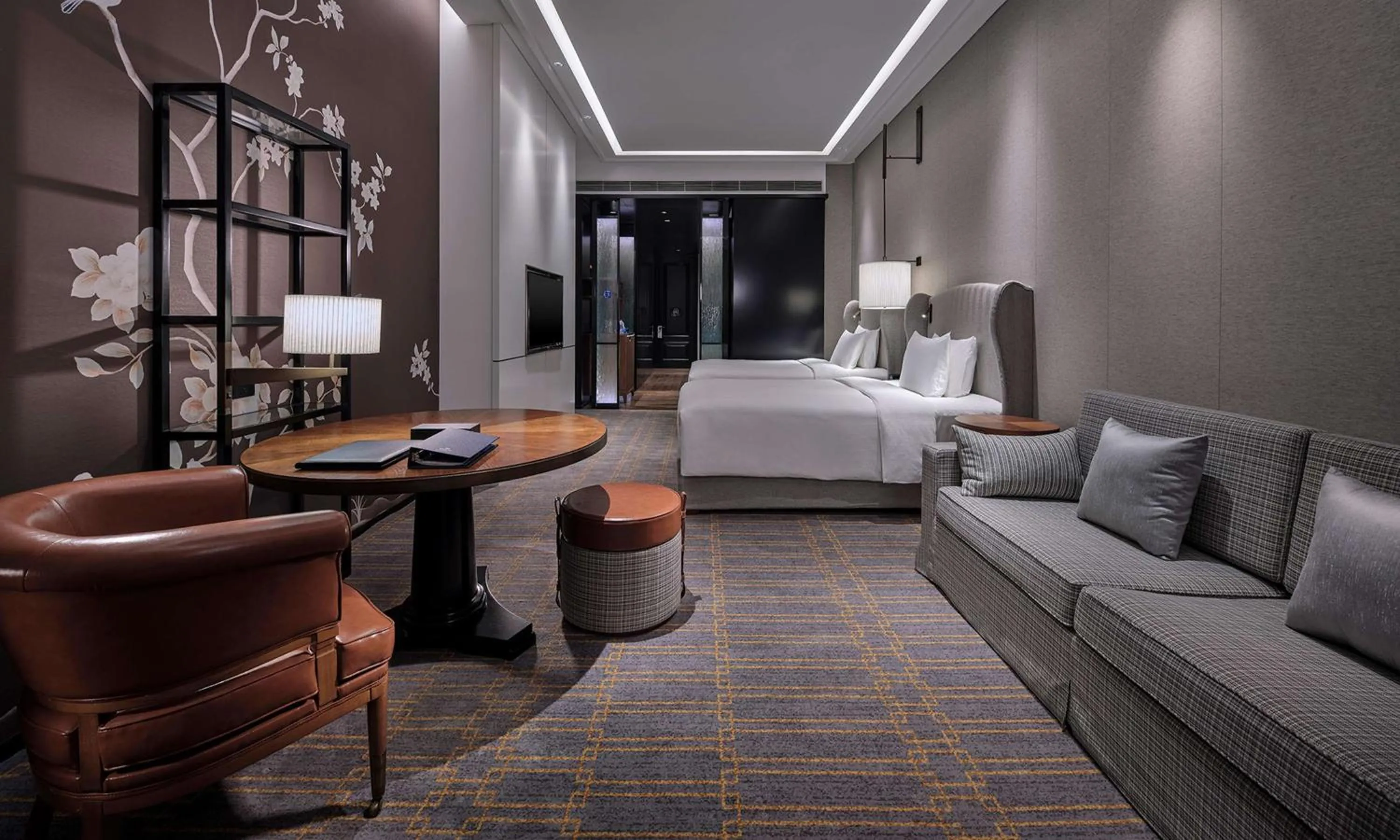 Living room, Bed in Hilton Beijing Daxing