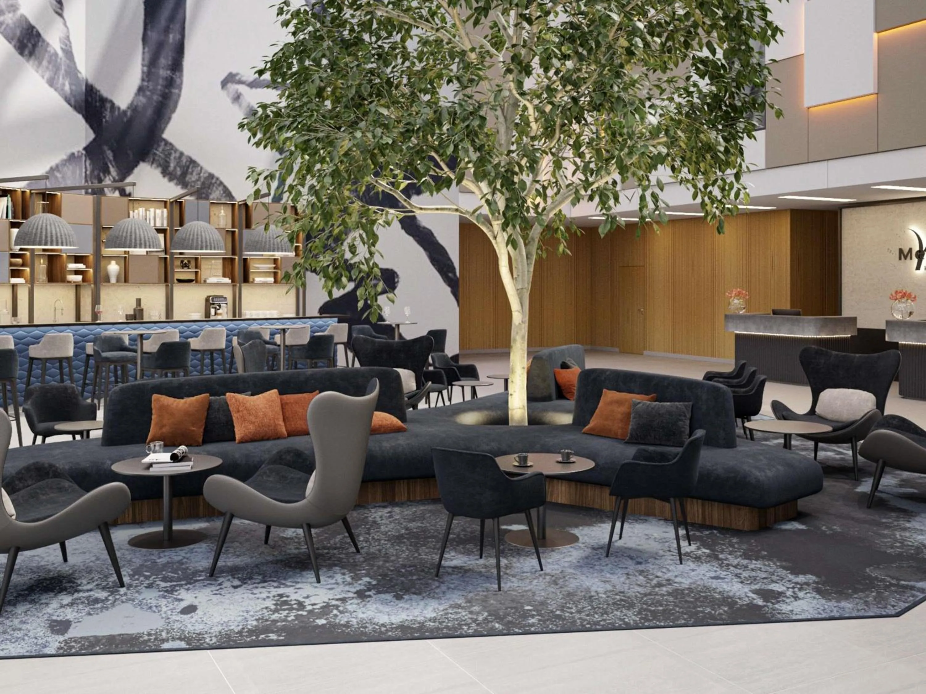 Lounge or bar in Mercure Geneva Airport