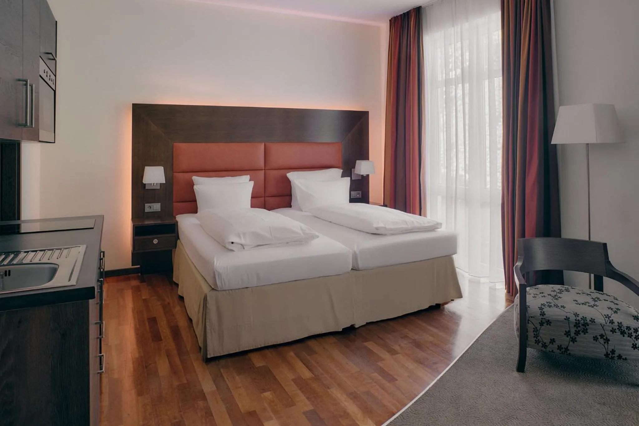 Bed in Aparthotel Treudelberg Hamburg