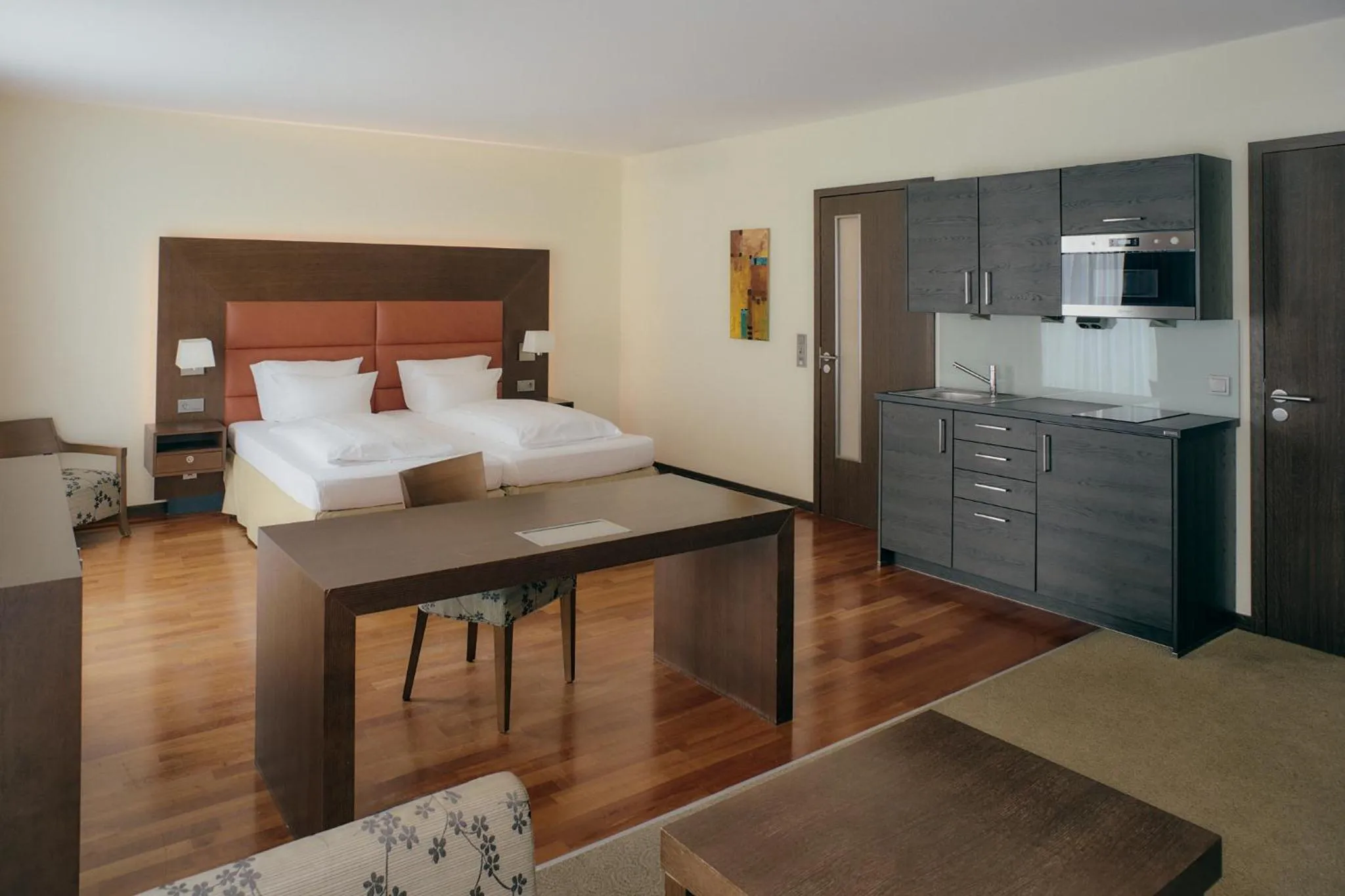 Bed in Aparthotel Treudelberg Hamburg