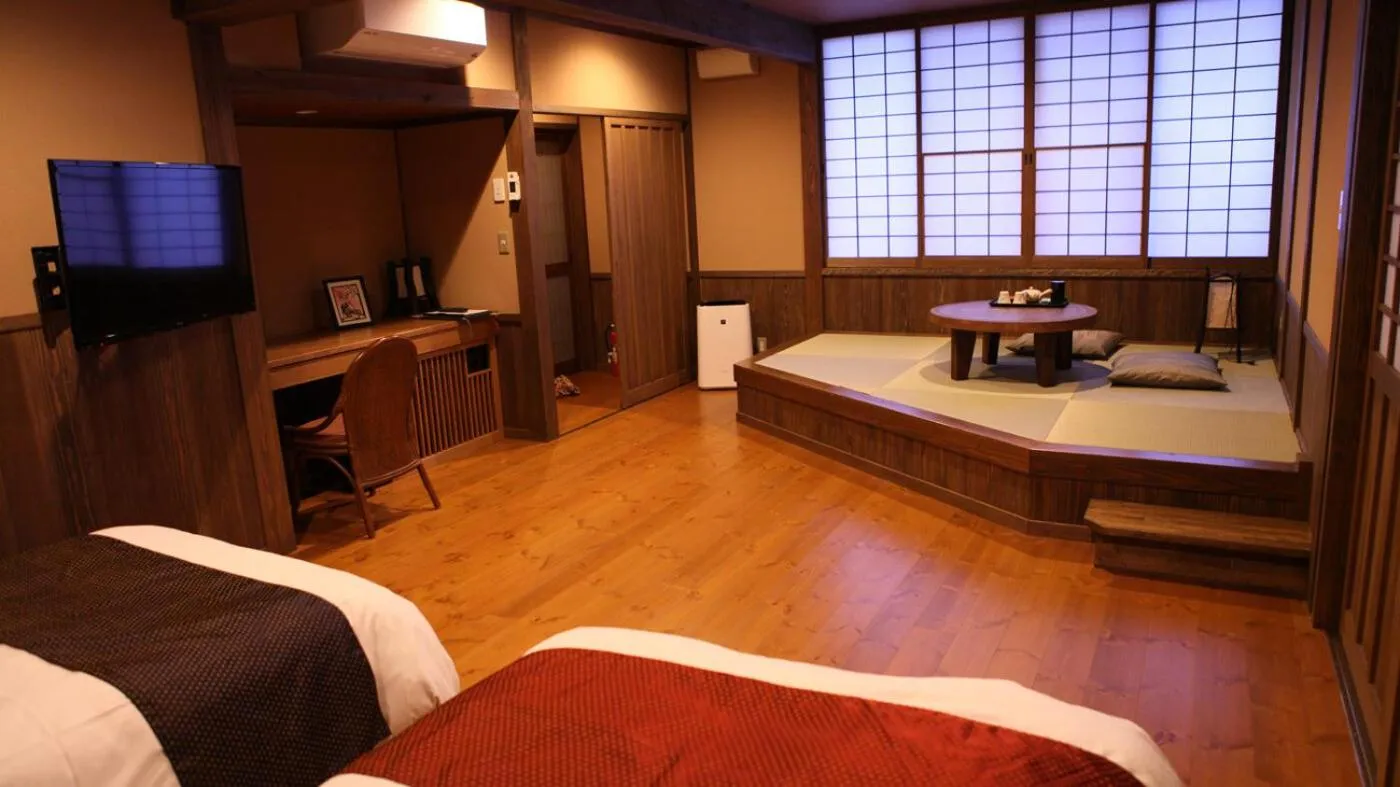 Bed in Ryokan Wakaba