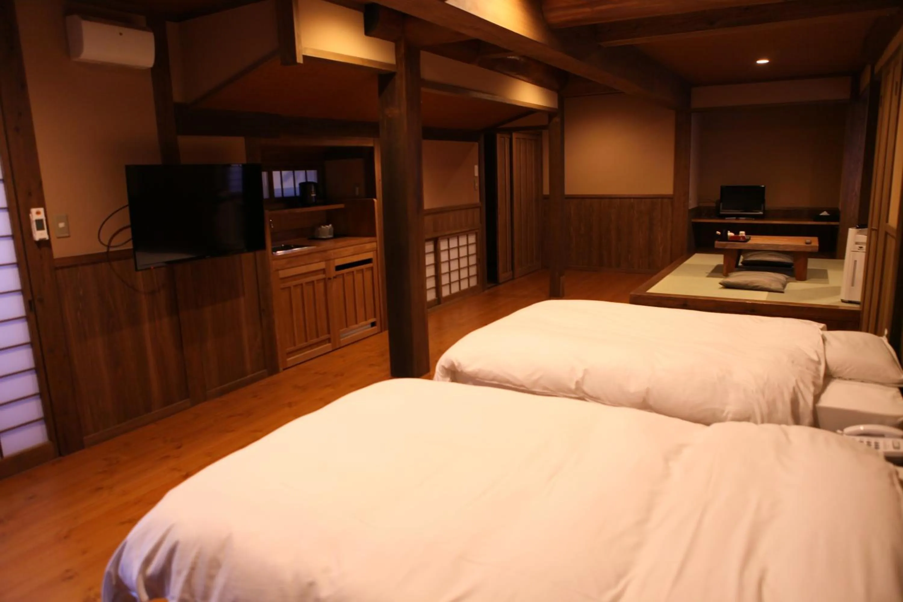 Bed in Ryokan Wakaba