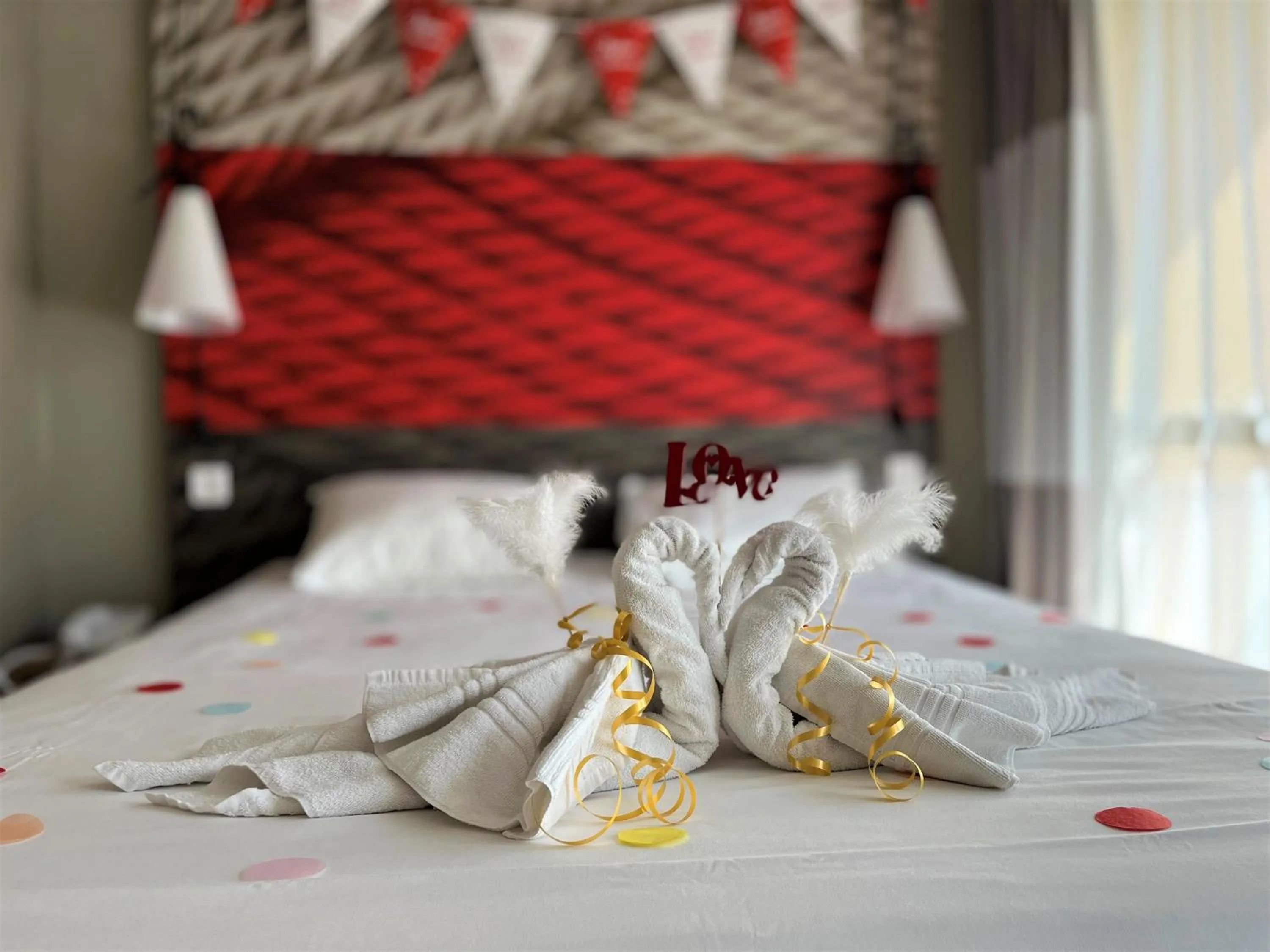 Decorative detail, Bed in ibis Cannes Plage La Bocca