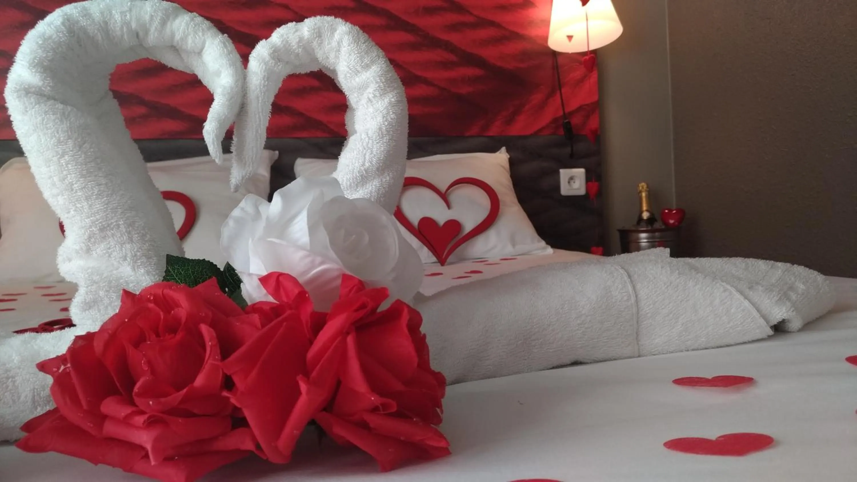 Decorative detail, Bed in ibis Cannes Plage La Bocca