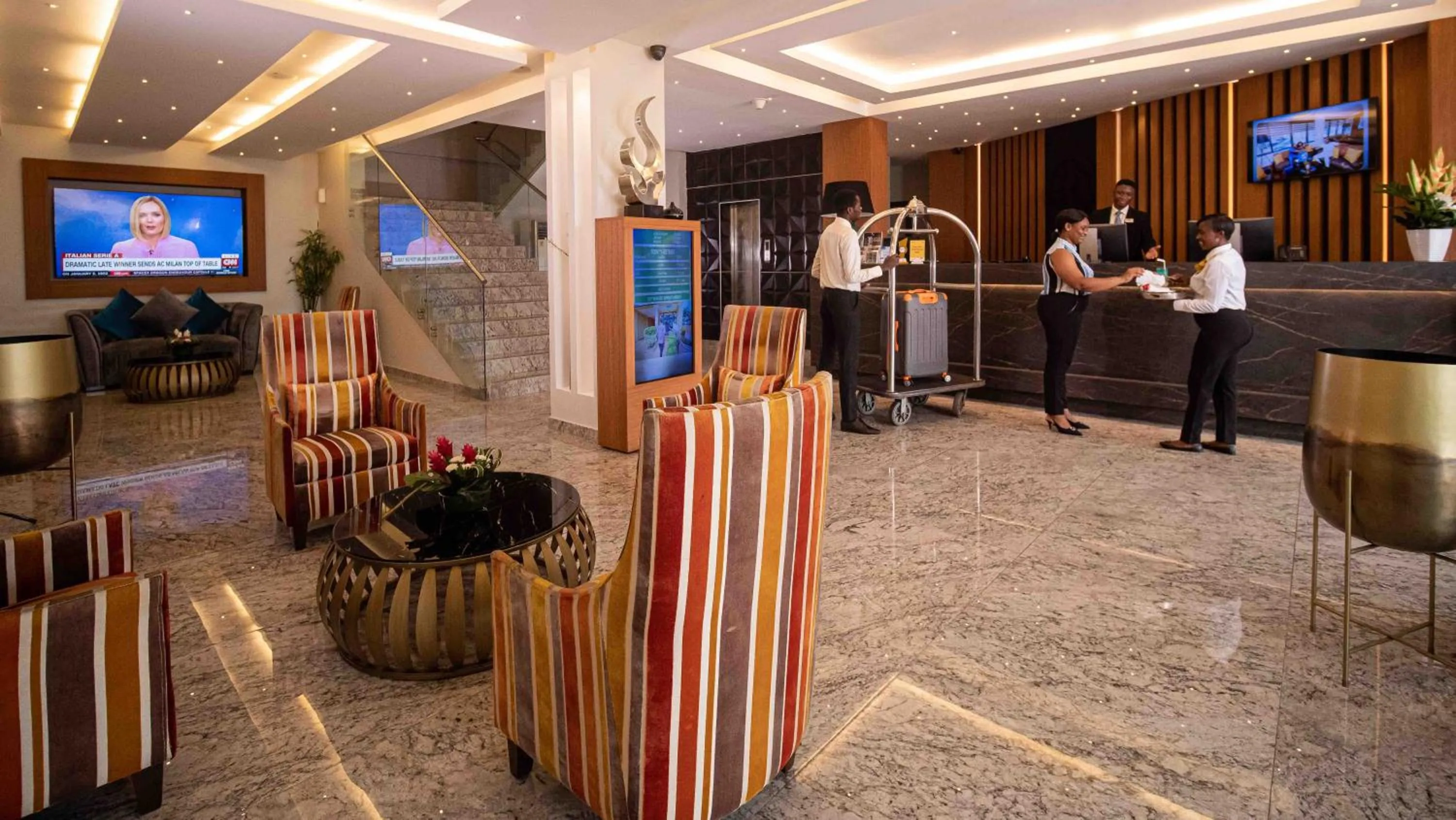 Lobby or reception in Oak Plaza Hotels East Airport