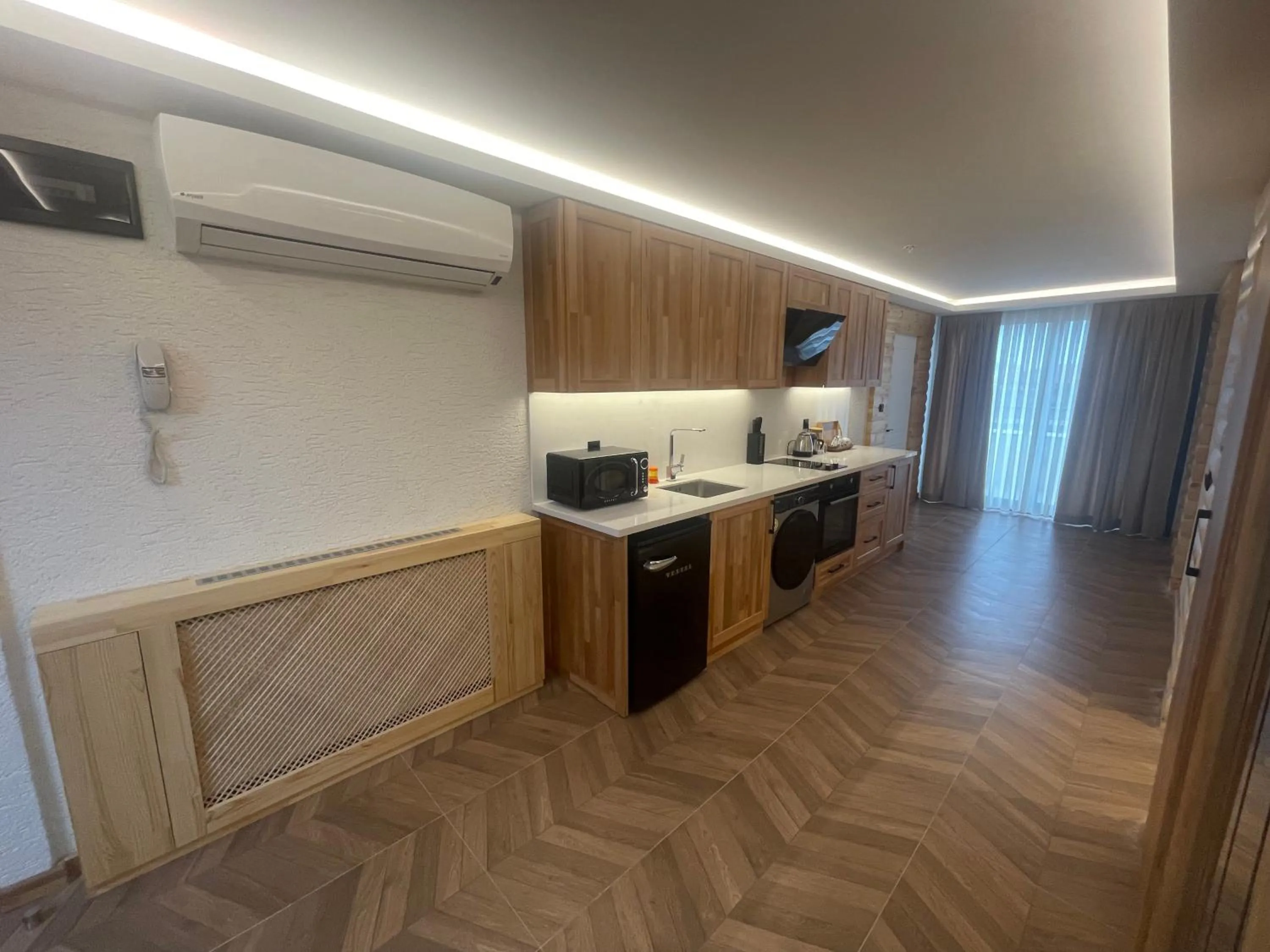 Kitchen or kitchenette in Gumus Palace Hotel