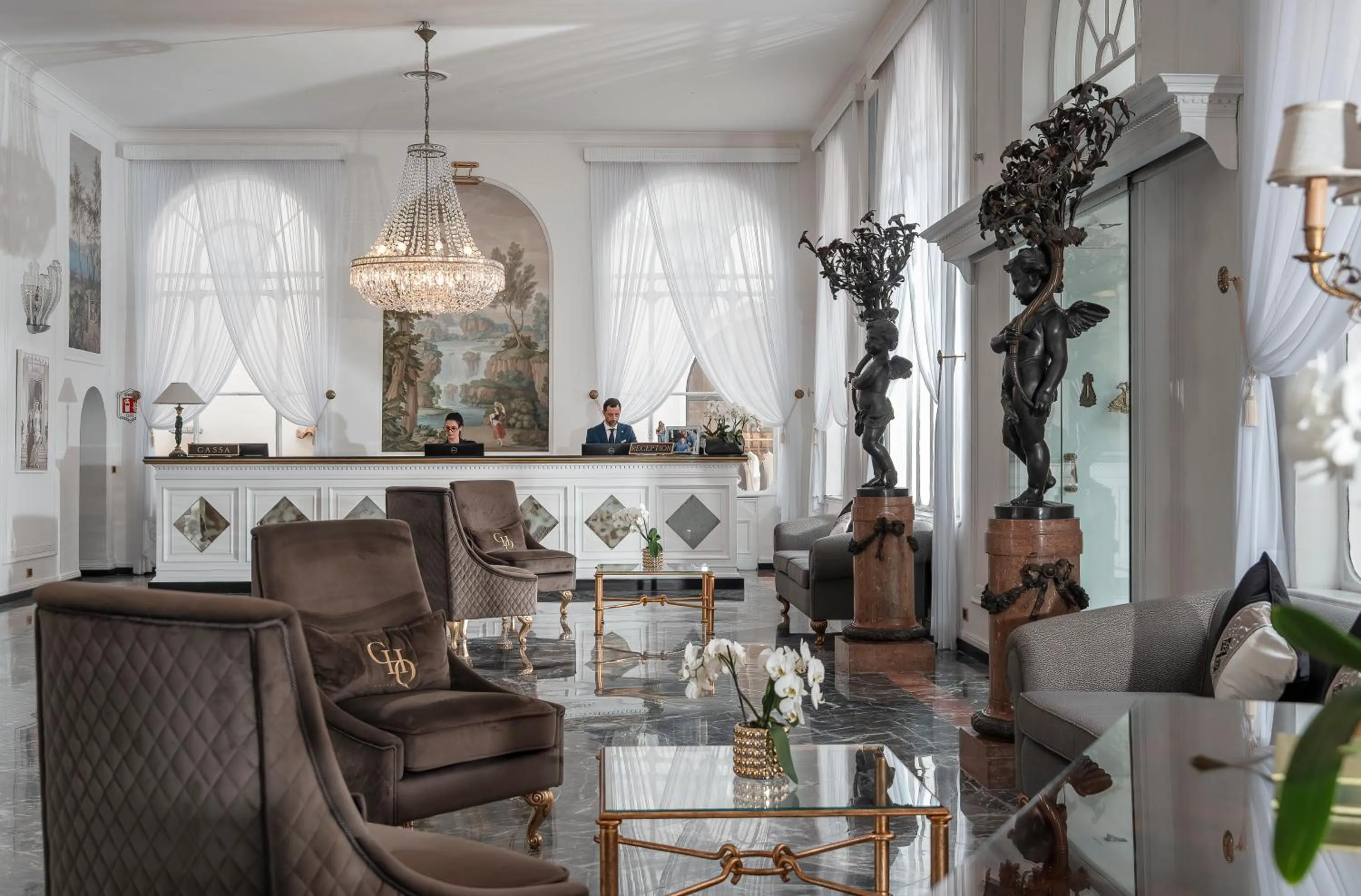 Communal lounge/ TV room in Hotel Quisisana