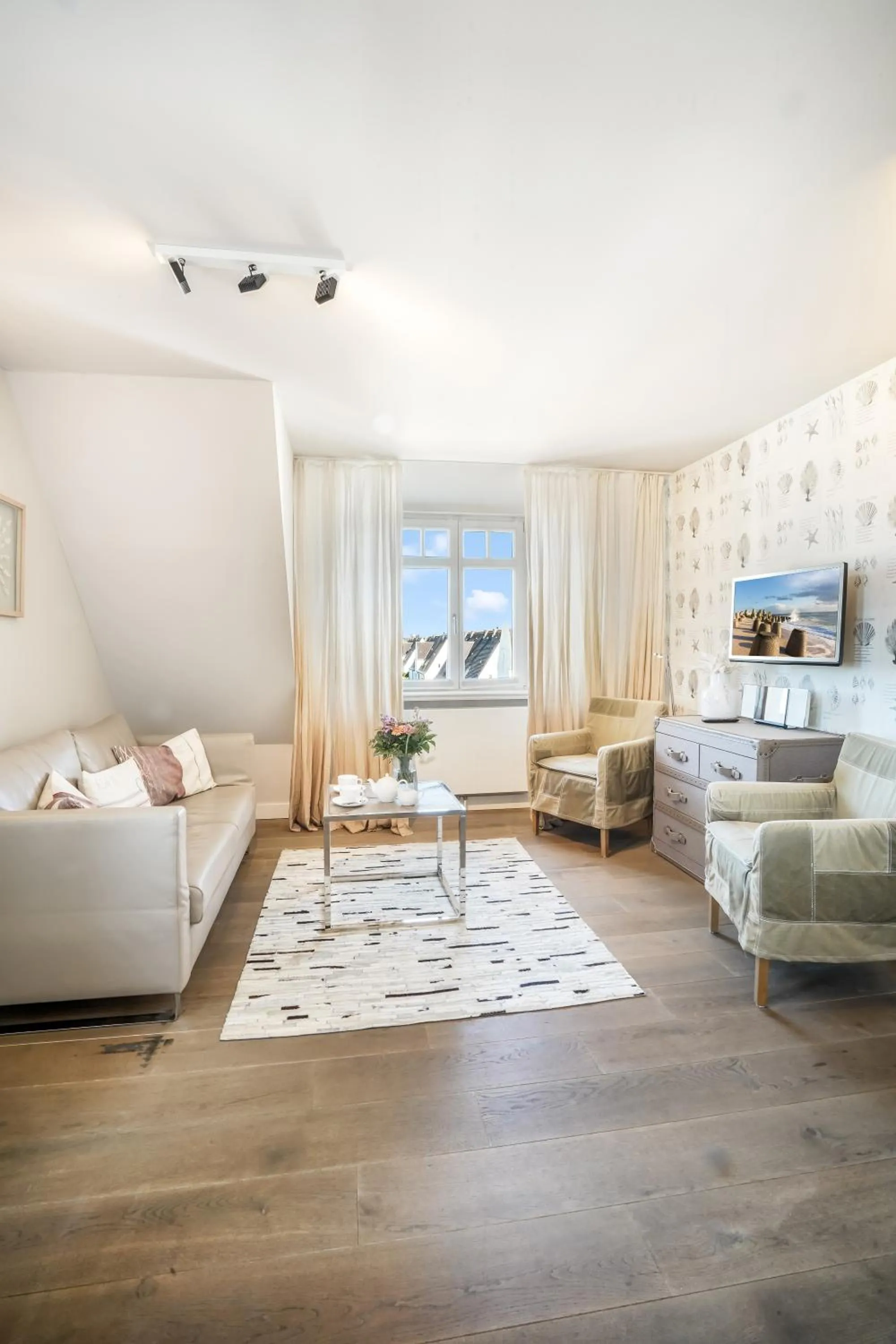 TV and multimedia, Bed in Das 54 Grad Nord - Apartments & More