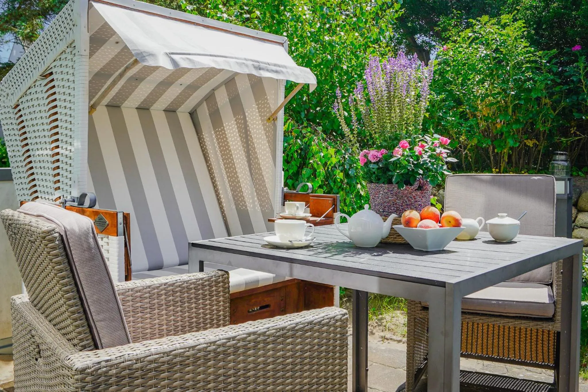 Garden view in Das 54 Grad Nord - Apartments & More