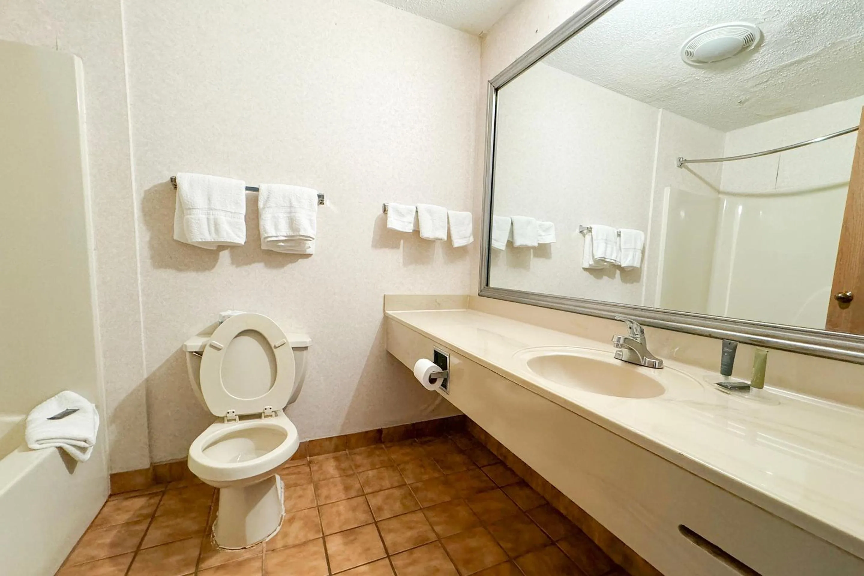 Bathroom in FairBridge Inn & Suites Batavia-Darien Amusement Park