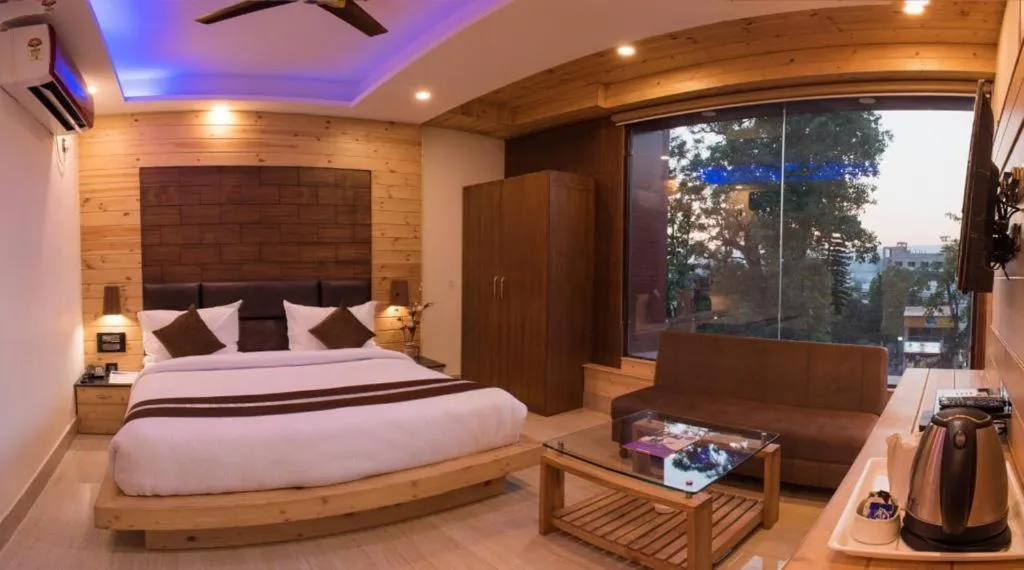 Bed in Hotel Skyking