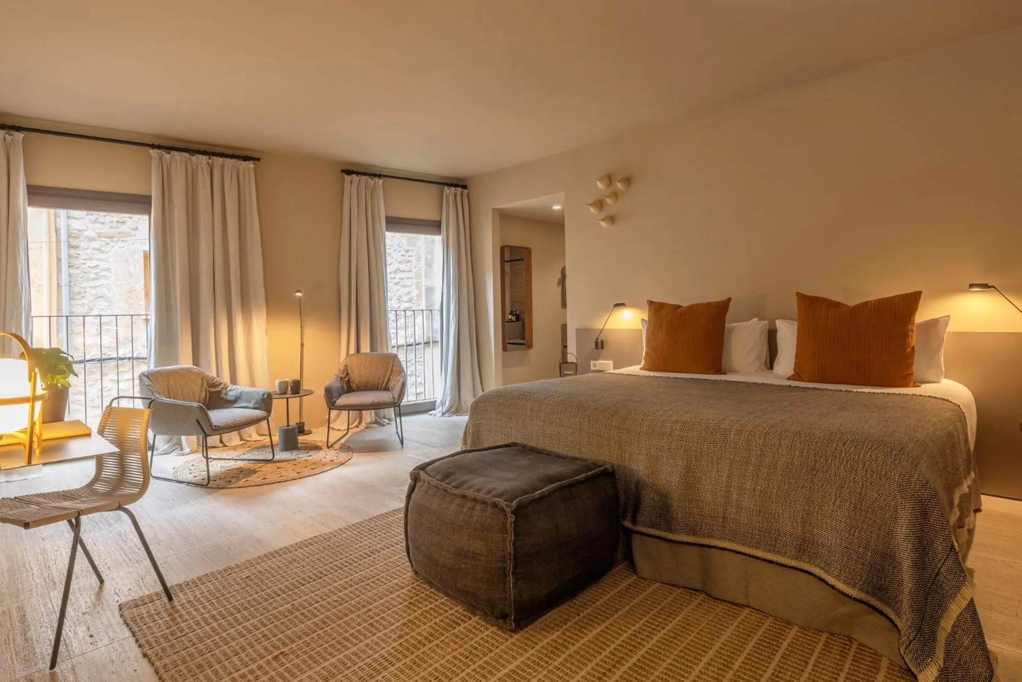 Bedroom, Bed in Can Aulí Luxury Retreat - Adults Only