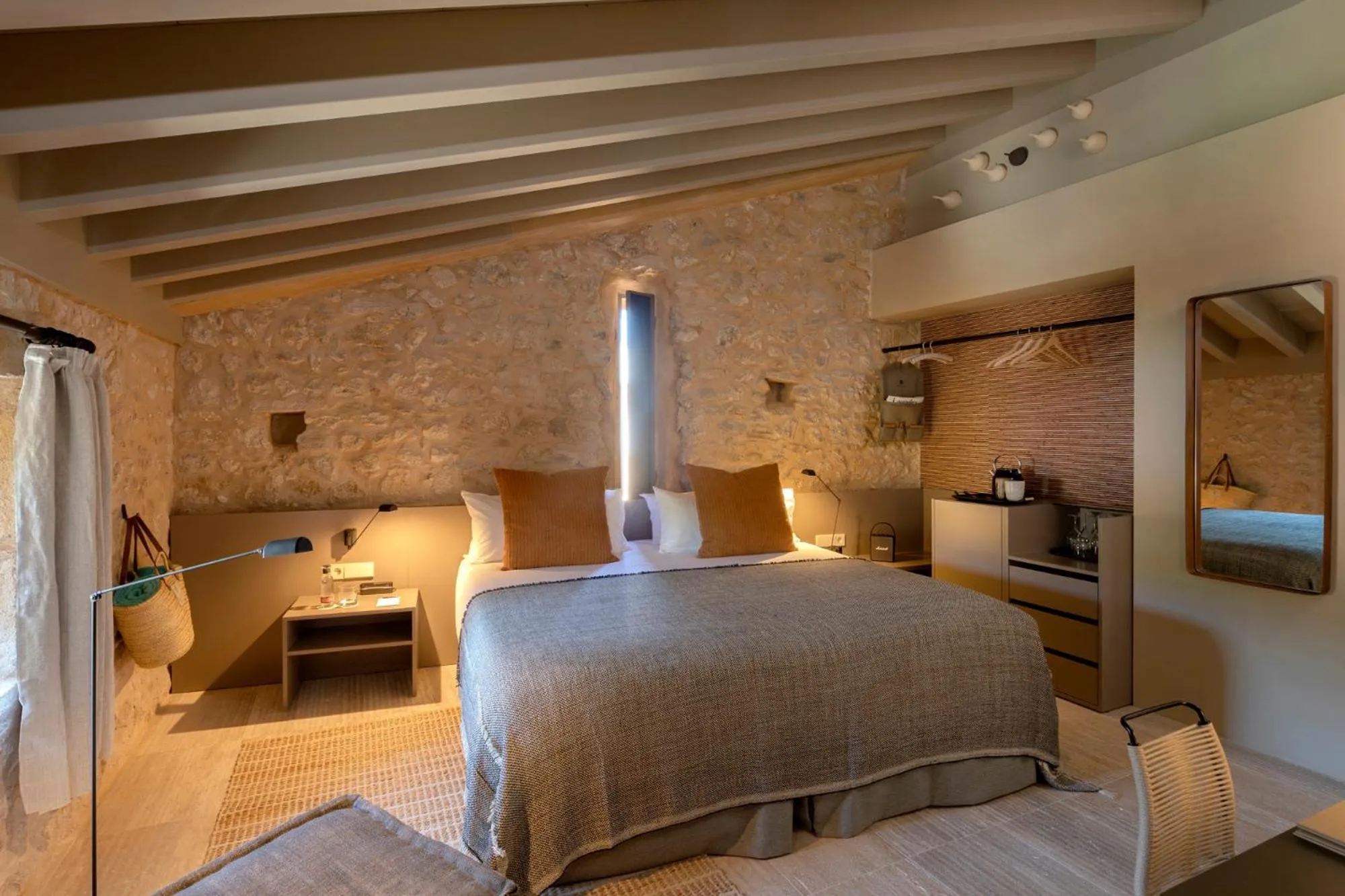 Bedroom, Bed in Can Aulí Luxury Retreat - Adults Only