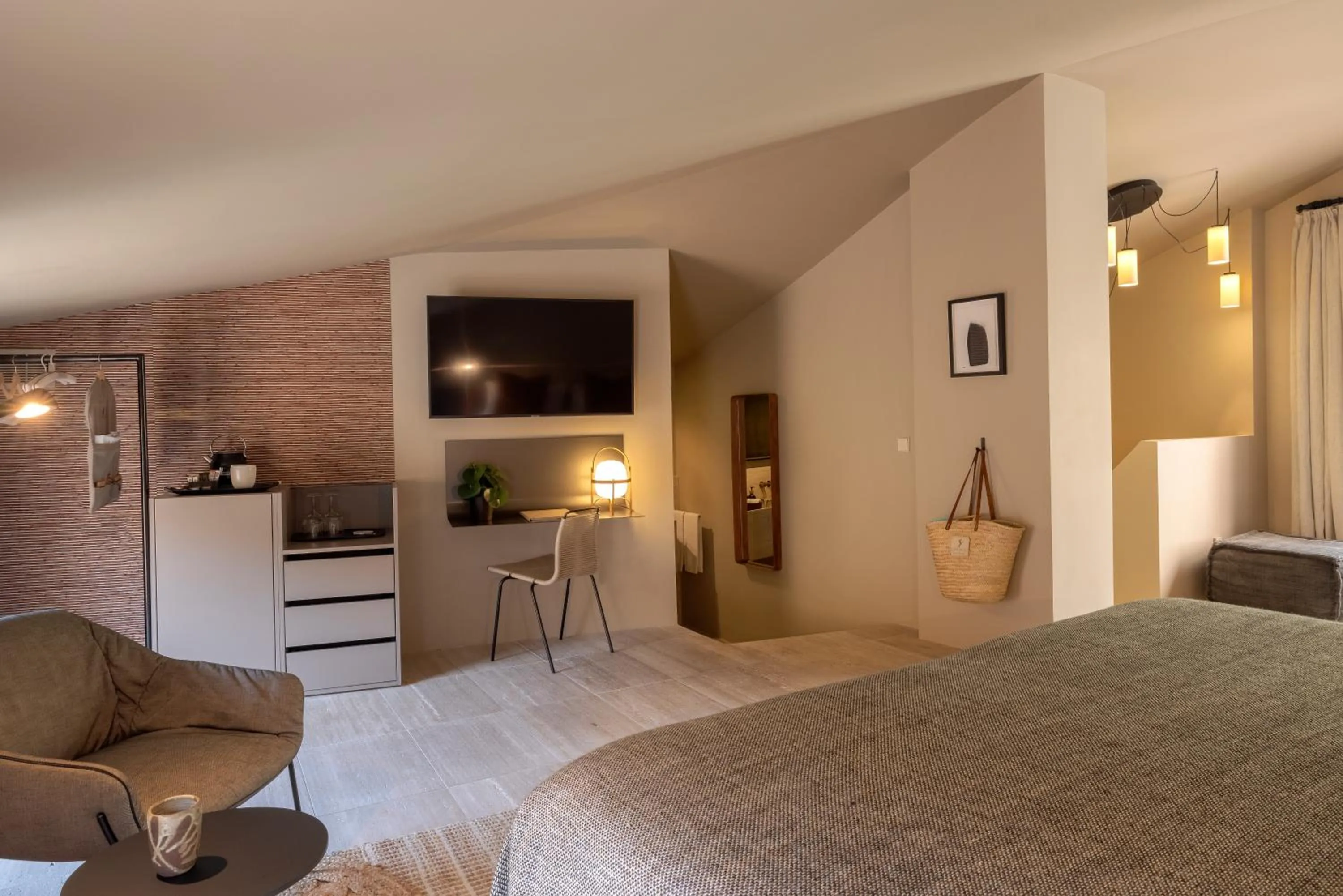 Bedroom, Bed in Can Aulí Luxury Retreat - Adults Only